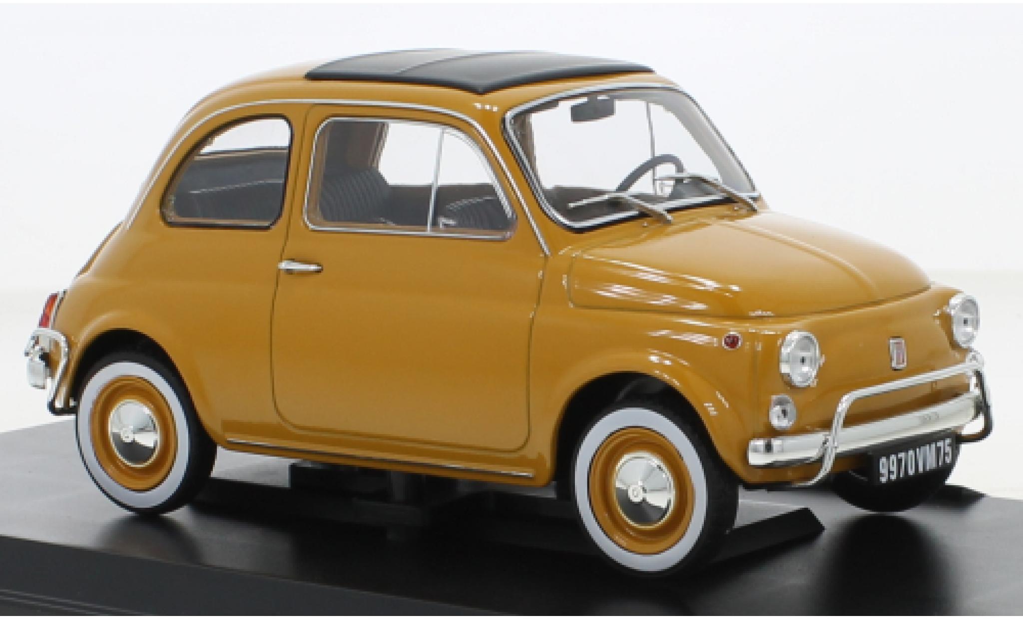 Fiat 500 1/18 Norev L giallo 1968 modellino in miniatura