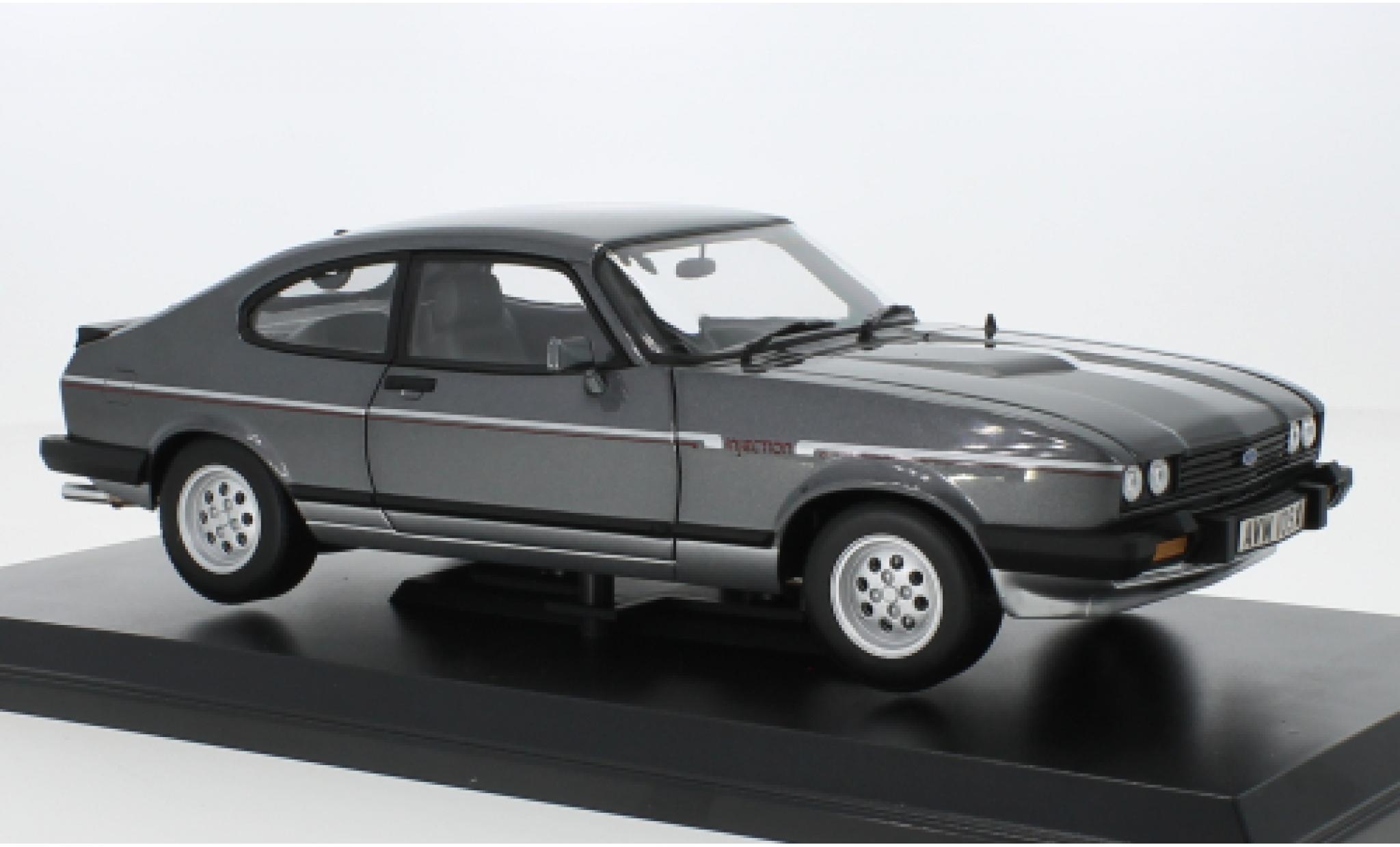 Ford Capri 1/18 Norev MK III 2.8 Injection metallise grau/d RHD 1981 modellino in miniatura