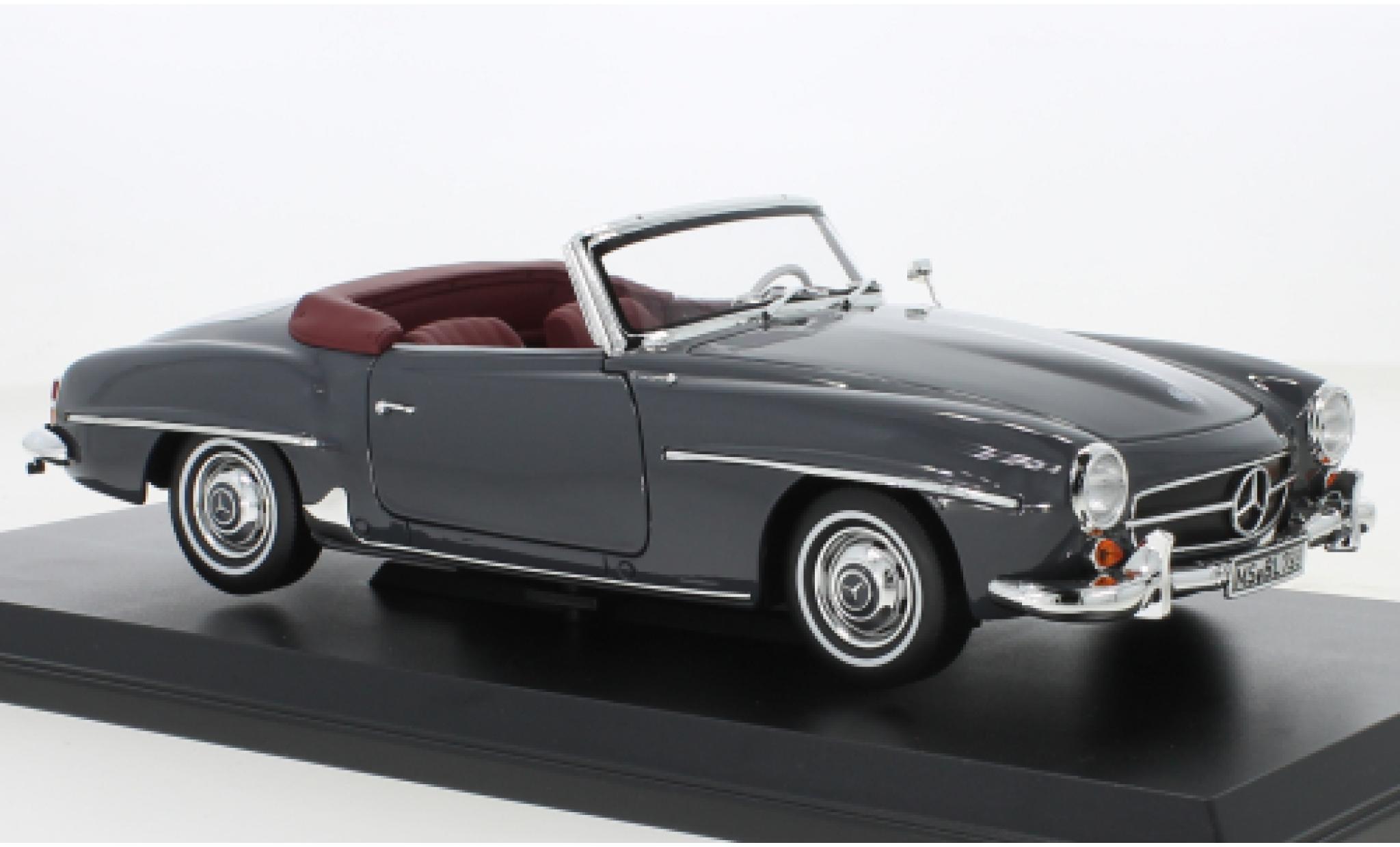 Mercedes 190 1/18 Norev SL (W121) grigio 1957 modellino in miniatura