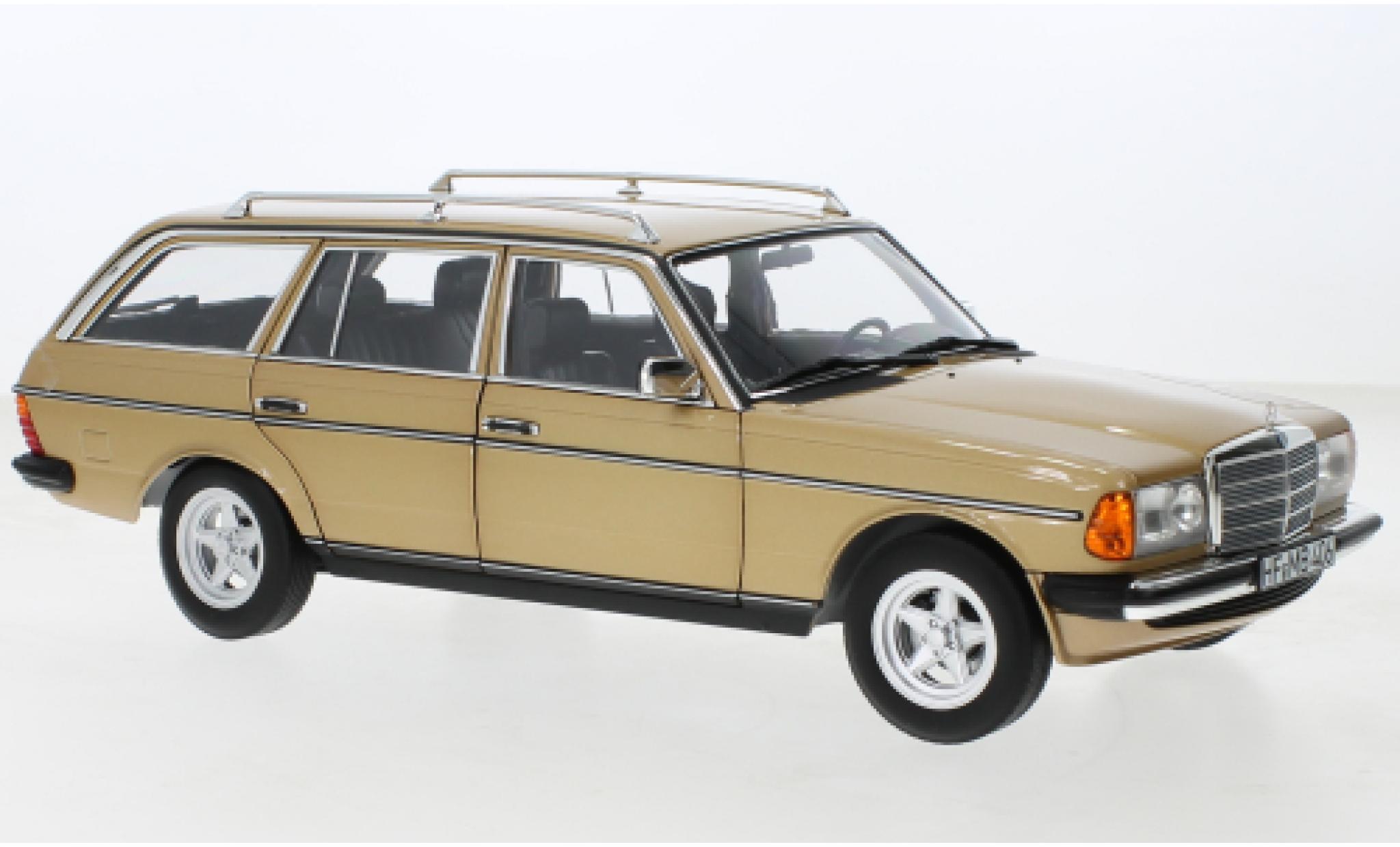Mercedes 200 1/18 Norev T (S123) AMG metallise beige 1982 modellino in miniatura