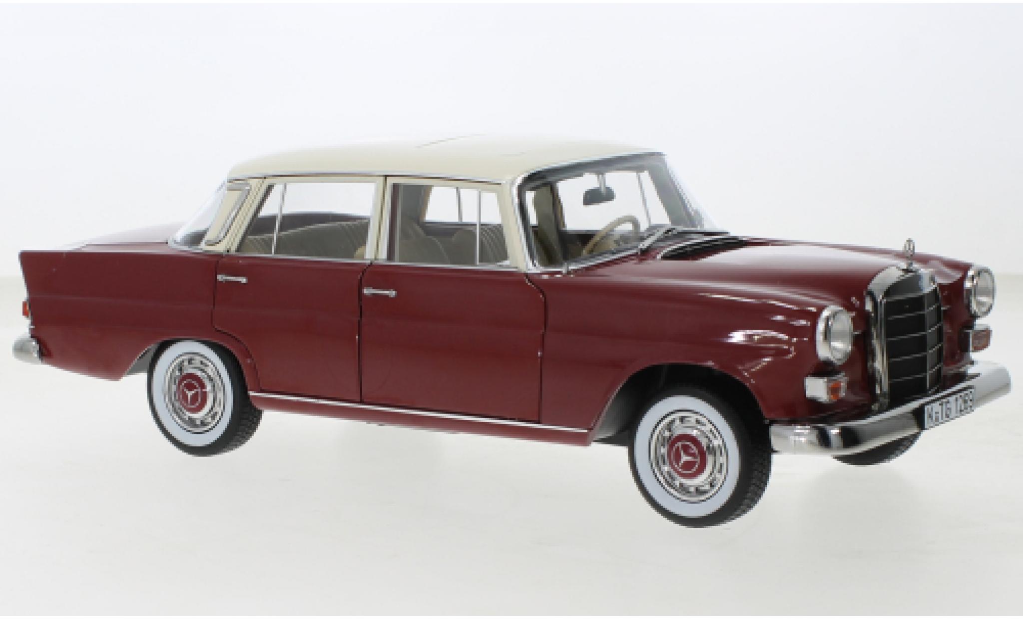 Mercedes CLA 1/18 Norev 200 (W110) rosso foncé/beige clair 1966 modellino in miniatura