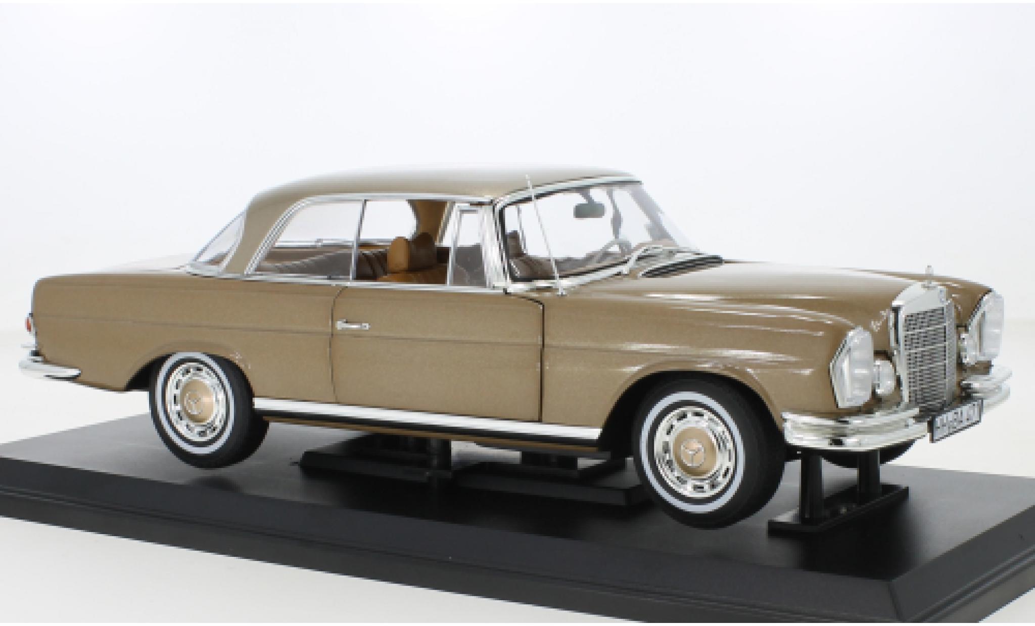 Mercedes 250 1/18 Norev SE Coupe (W111) metallise beige 1969 modellino in miniatura