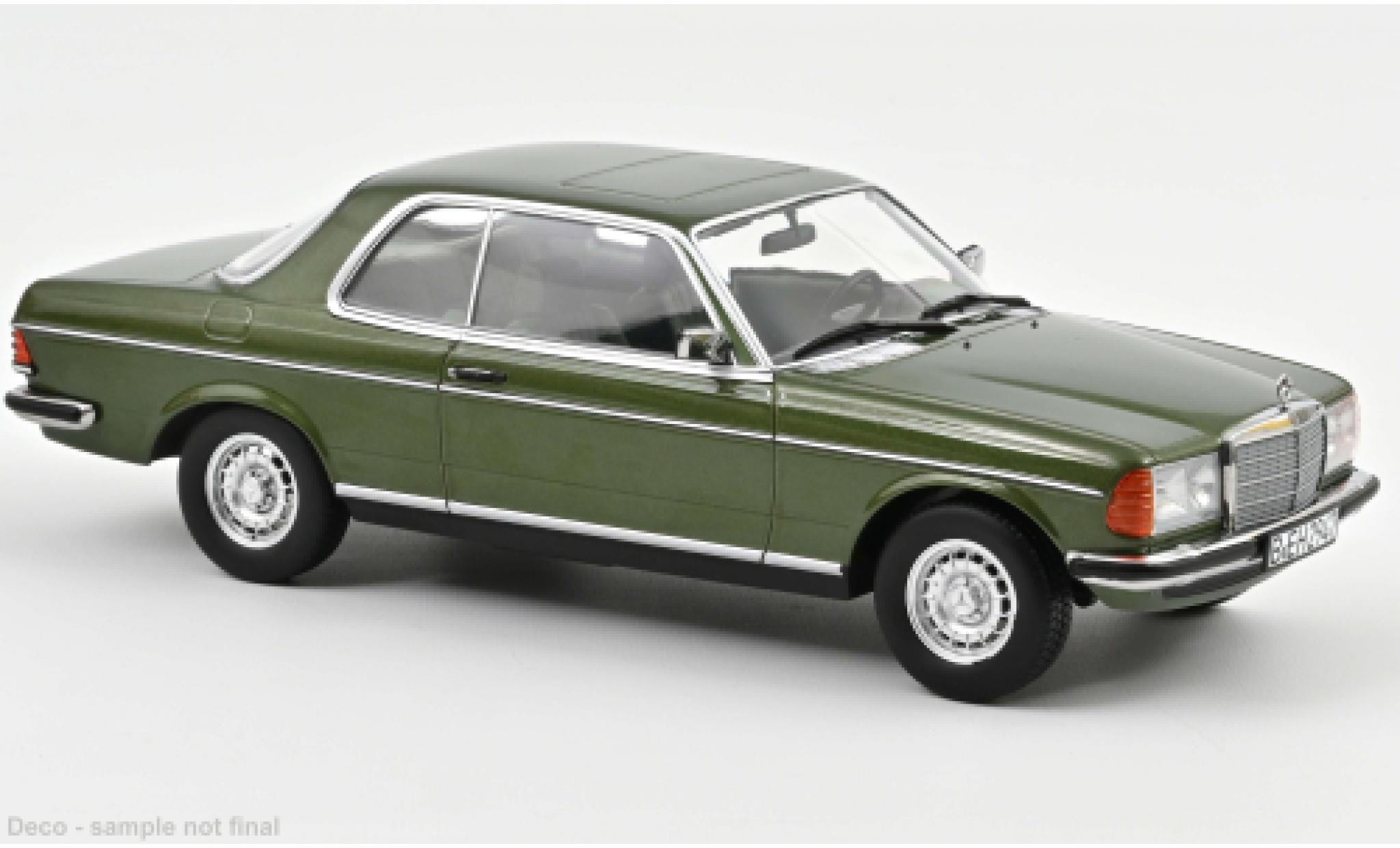 Mercedes 280 1/18 Norev CE (C123) metallise verde 1980 modellino in miniatura