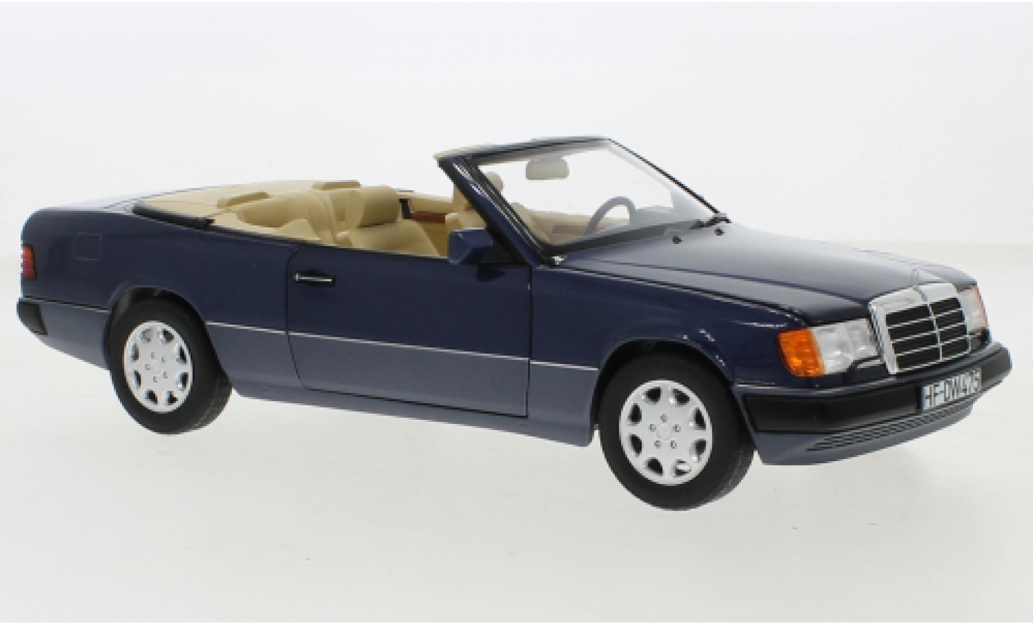 Mercedes 300 1/18 Norev CE-24 Cabriolet (A124) metallise blu 1990 modellino in miniatura