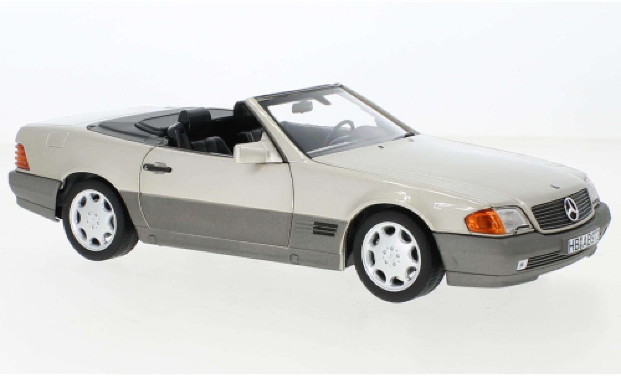 Mercedes 500 1/18 Norev SL (R129) metallise beige 1989 modellino in miniatura