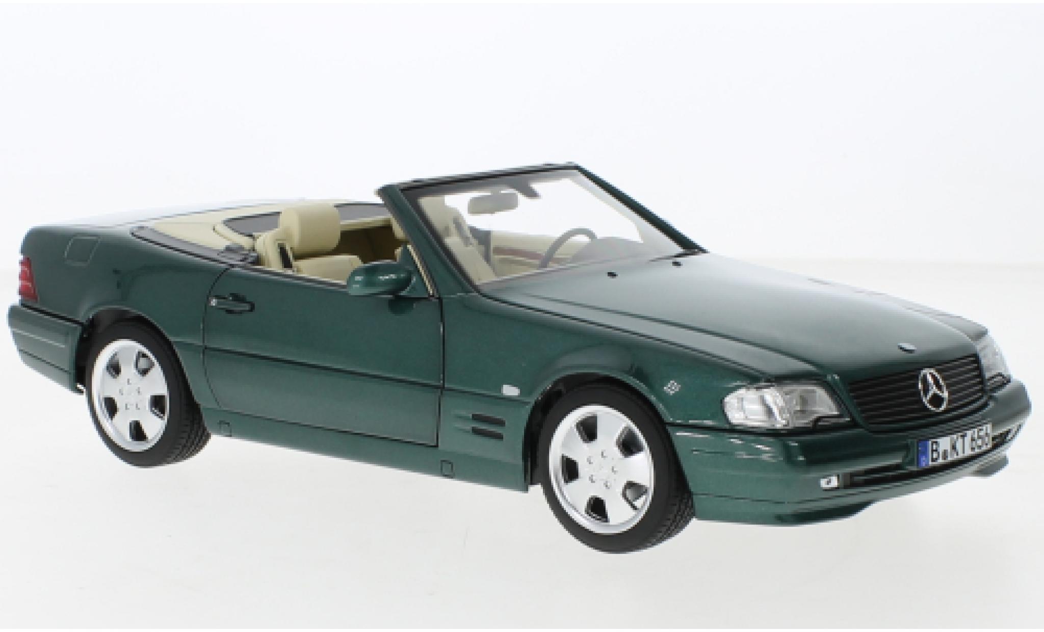Mercedes Classe SL 1/18 Norev SL 500 (R129) metallise verde 1999 modellino in miniatura