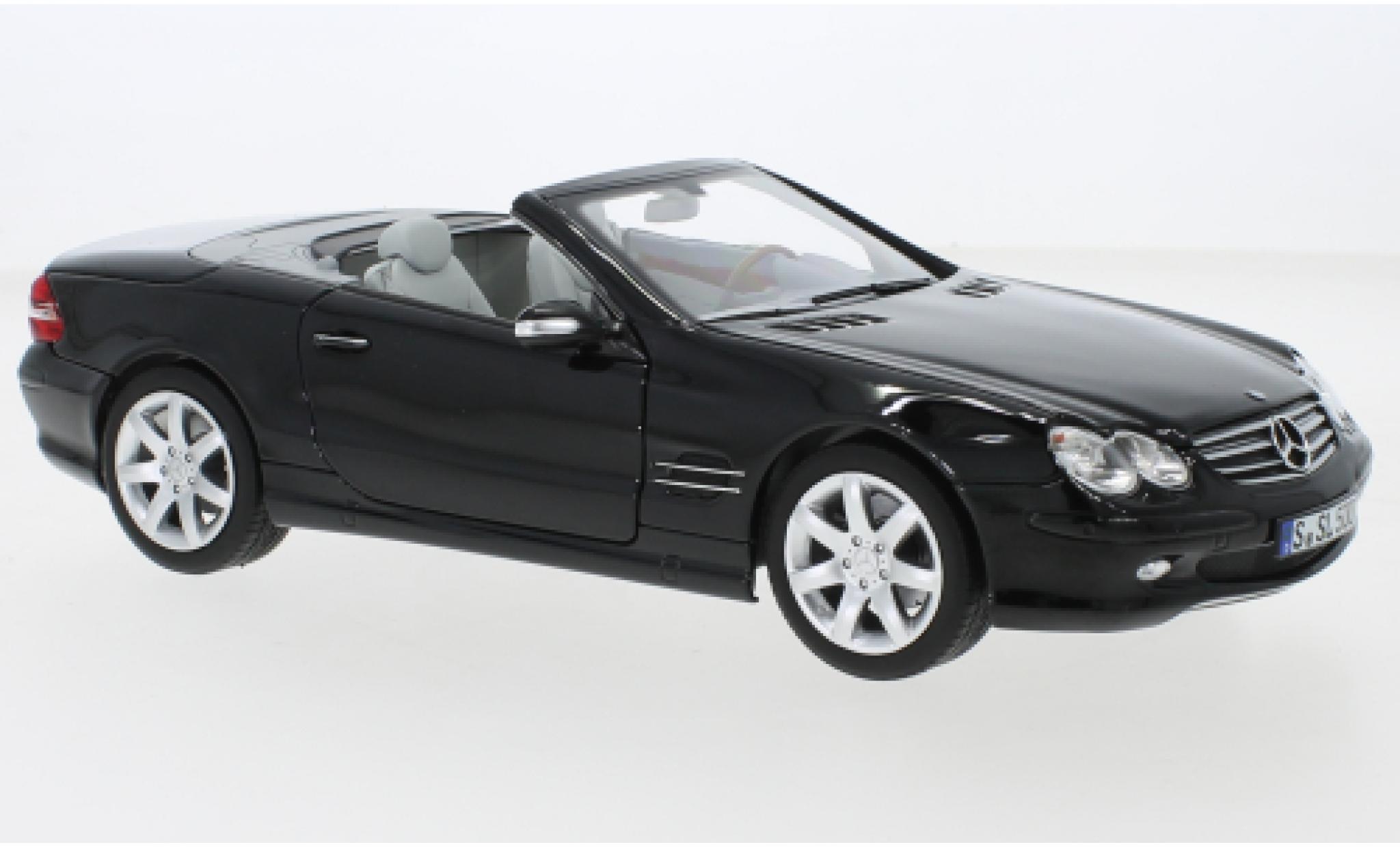 Mercedes Classe SL 1/18 Norev SL 500 (R230) nero 2003 modellino in miniatura