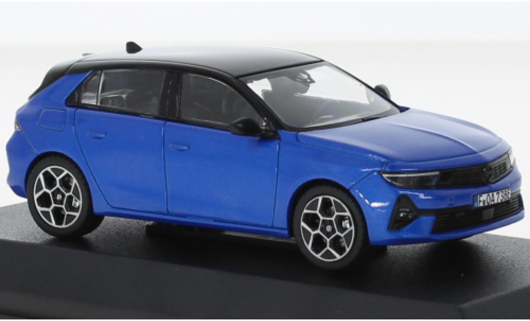 Opel Astra 1/43 Norev metallise blu/nero 2022 modellino in miniatura