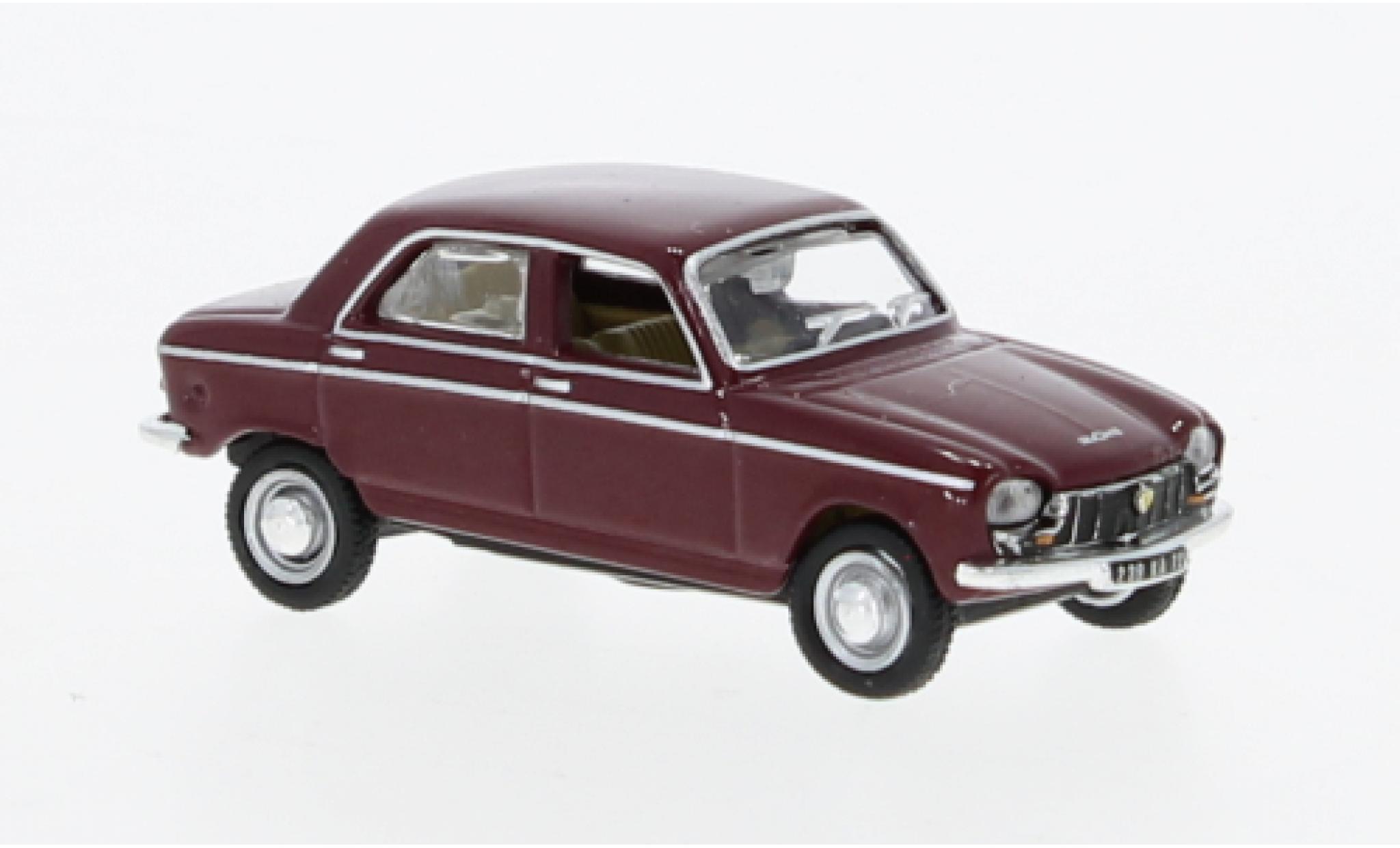 Peugeot 204 1/87 Norev rosso foncé 1966 modellino in miniatura