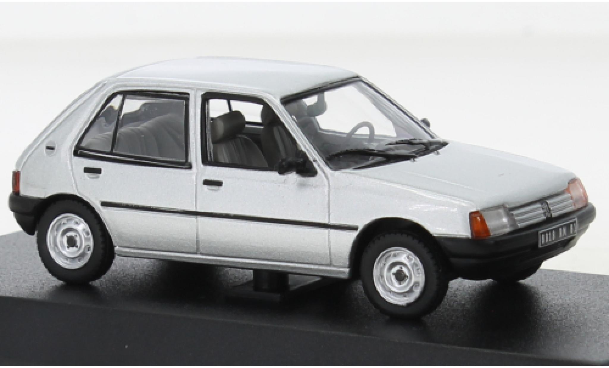 Peugeot 205 1/43 Norev GL metallise grigio 1988 modellino in miniatura
