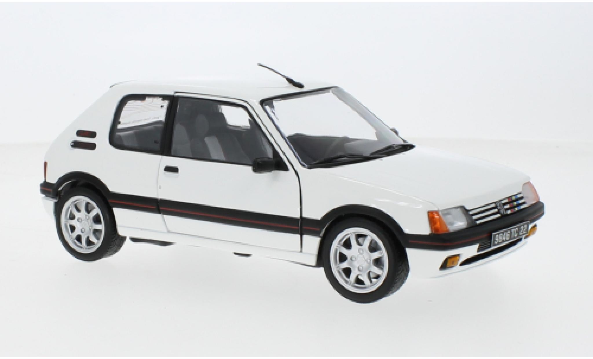 Peugeot 205 1/18 Norev GTI 1.9 bianco 1989 modellino in miniatura