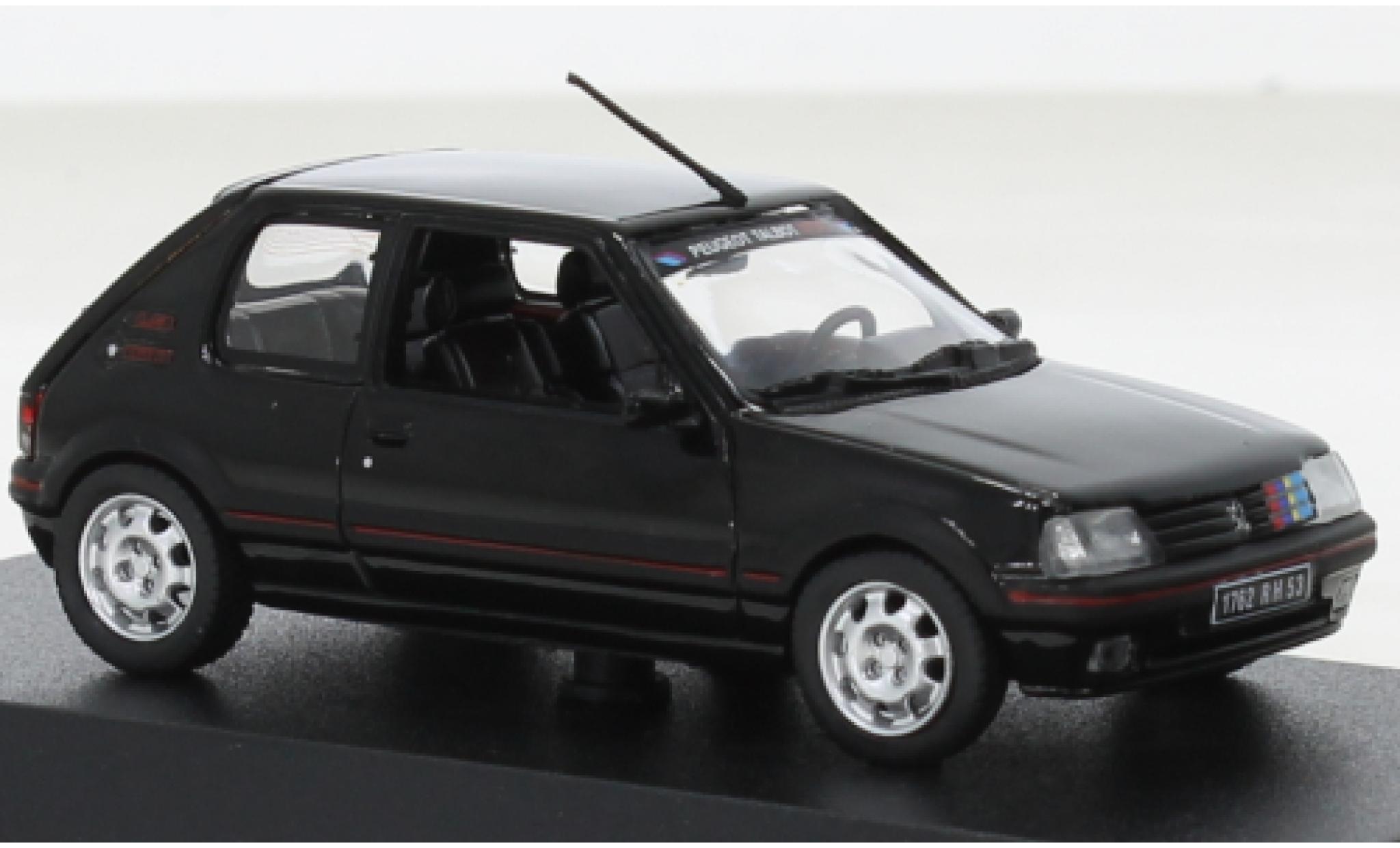 Peugeot 205 1/43 Norev GTI 1.9 nero/Décorer 1992 modellino in miniatura