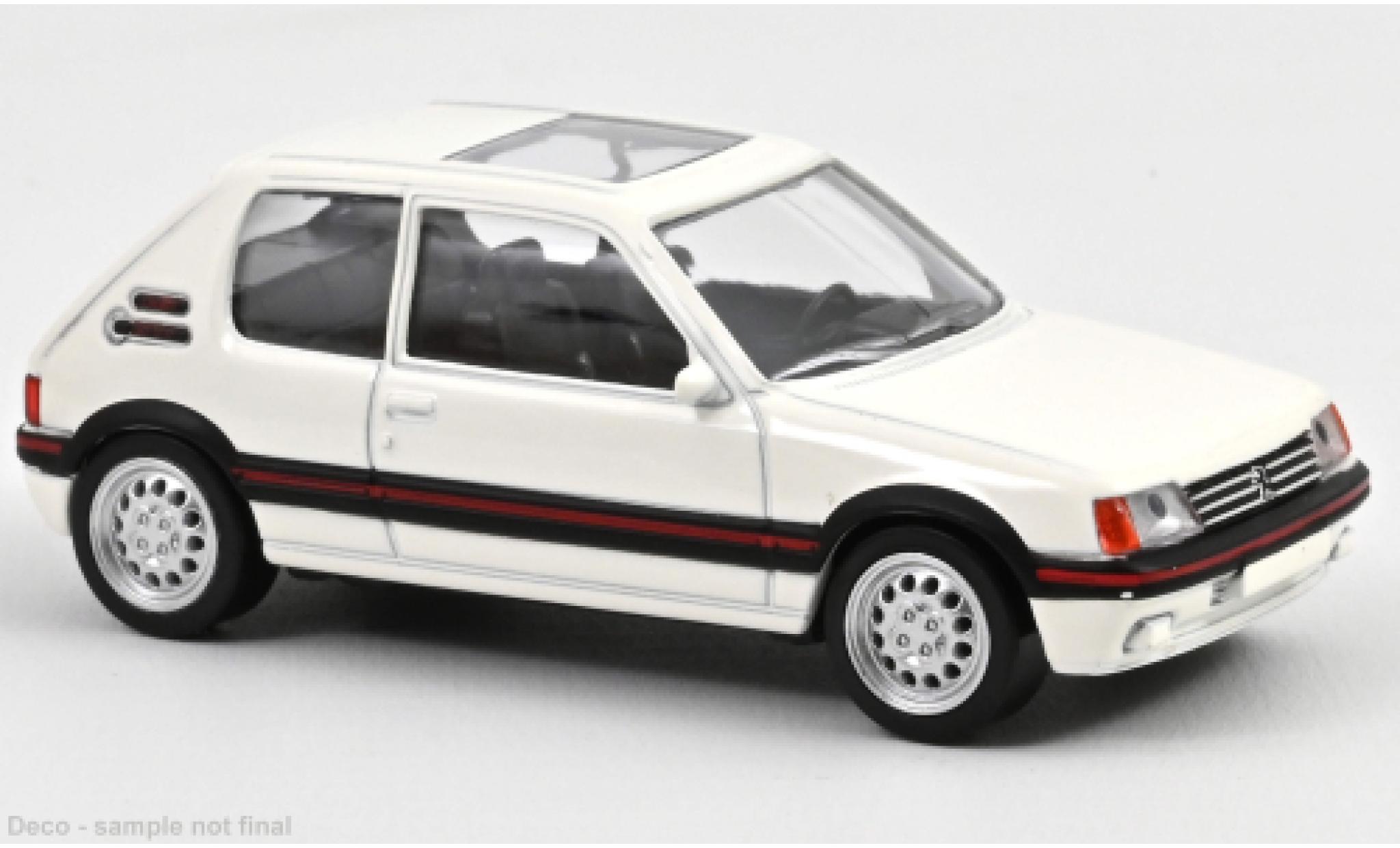 Peugeot 205 1/43 Norev GTi bianco 1986 modellino in miniatura