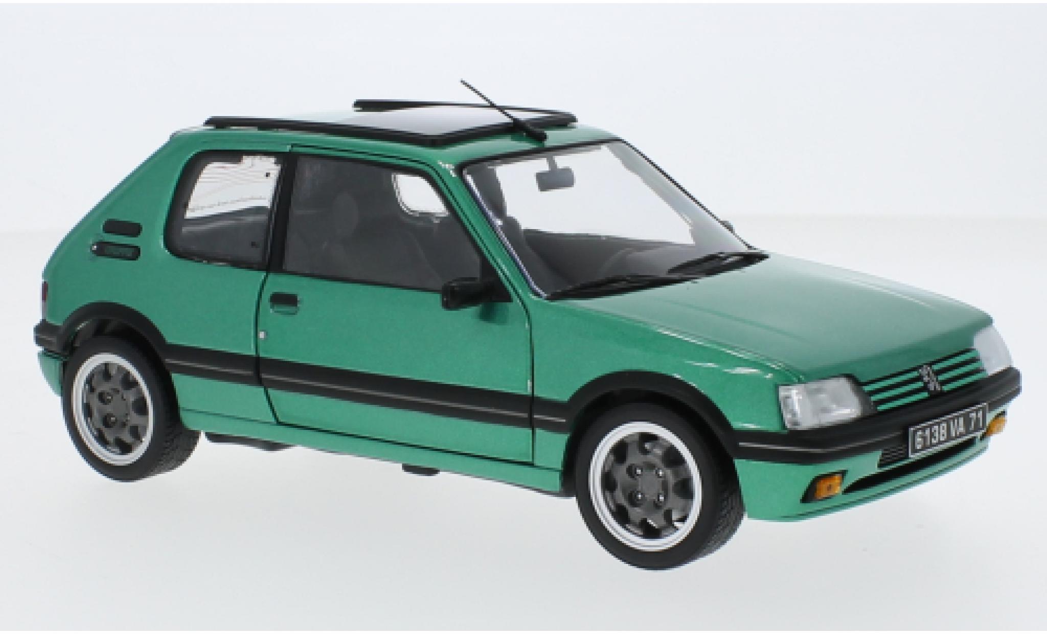 Peugeot 205 1/18 Norev GTI Griffe metallise verde 1991 modellino in miniatura