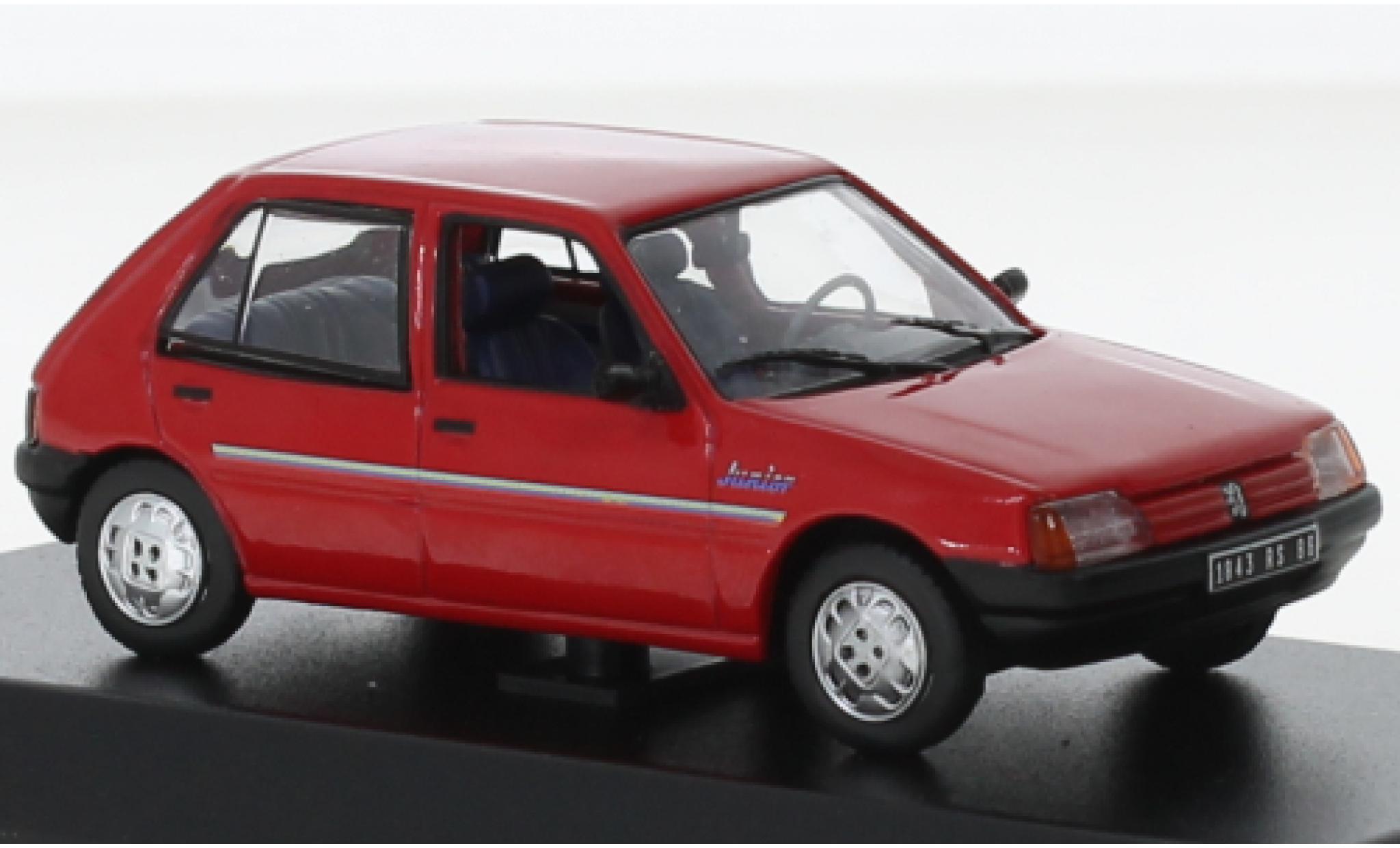 Peugeot 205 1/43 Norev Junior rosso 1988 modellino in miniatura