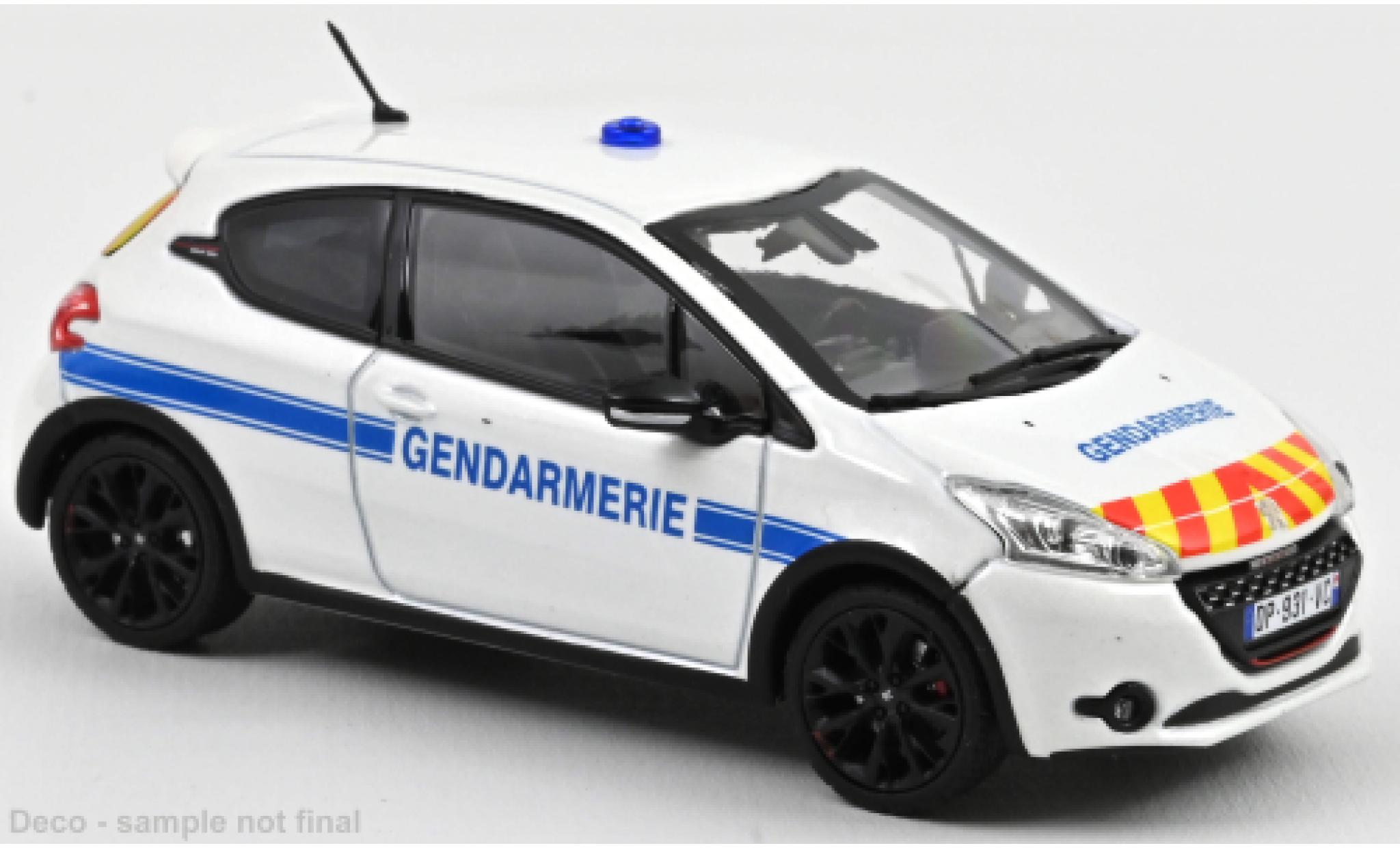 Peugeot 208 1/43 Norev GTi 30TH Gendamerie (F) 2014 modellino in miniatura
