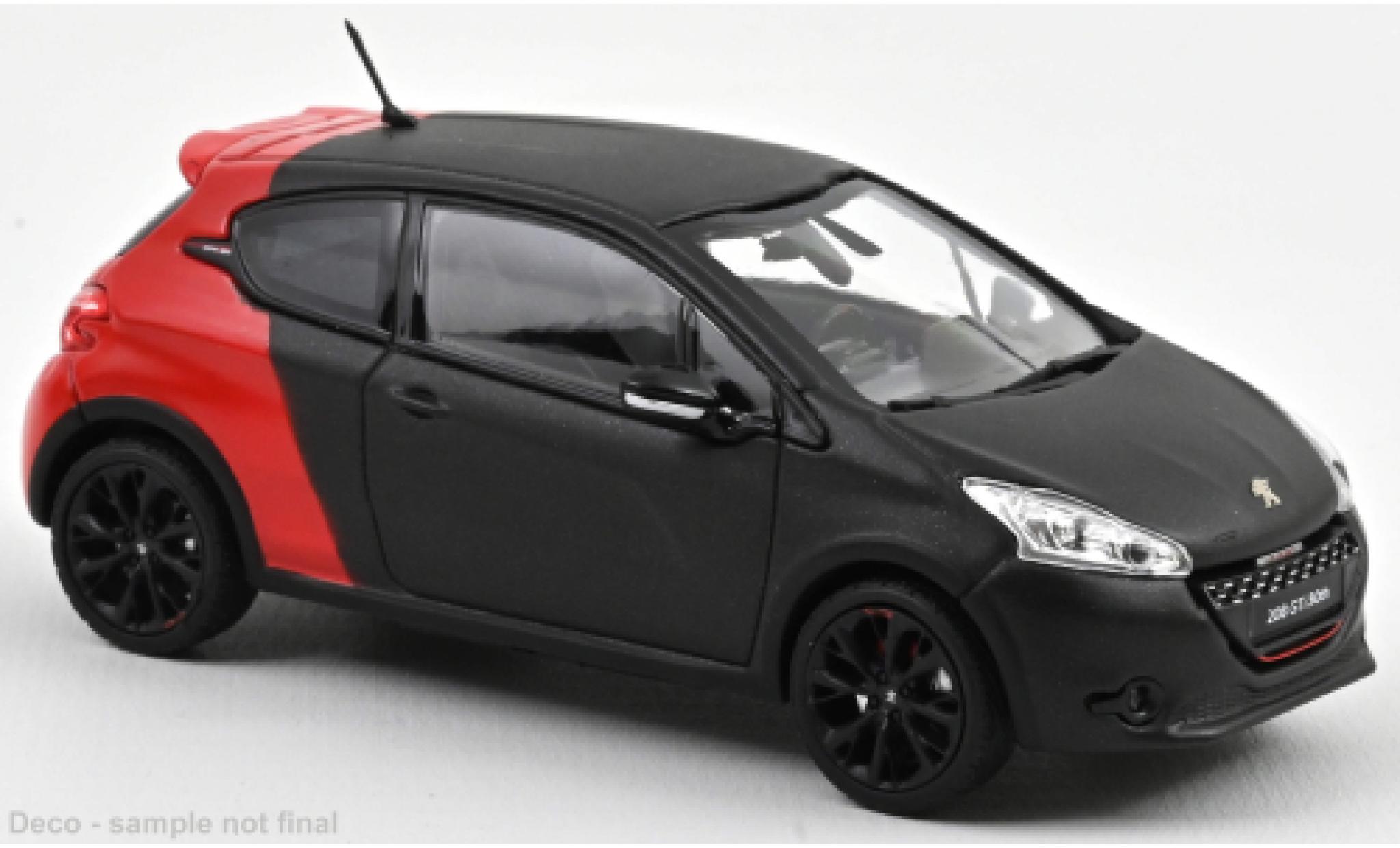 Peugeot 208 1/43 Norev GTi 30TH matte noir/rosso 2014 modellino in miniatura