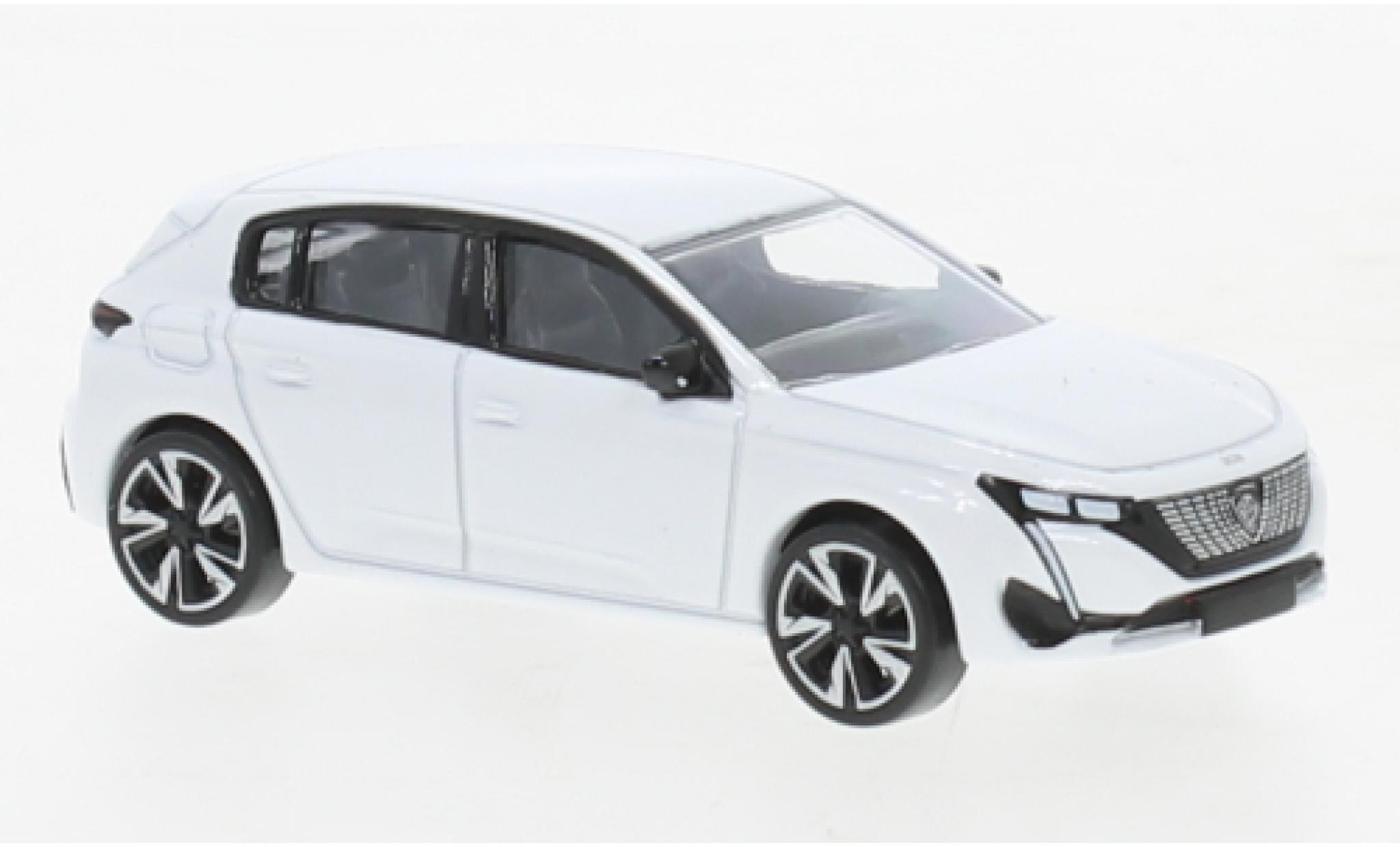 Peugeot 308 1/64 Norev metallise bianco 2021 modellino in miniatura