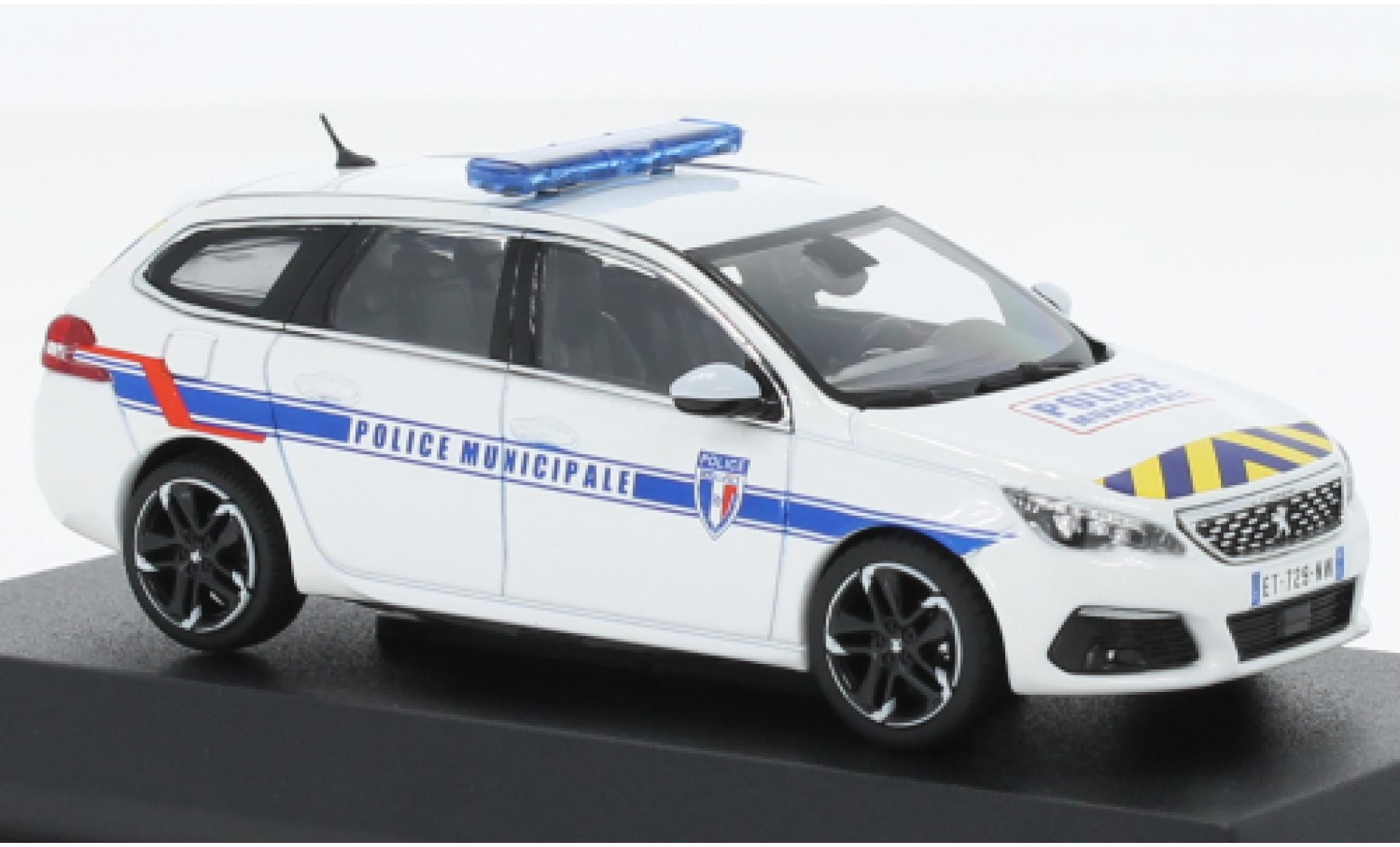 Peugeot 308 1/43 Norev SW Police Municipale (F) 2018 modellino in miniatura