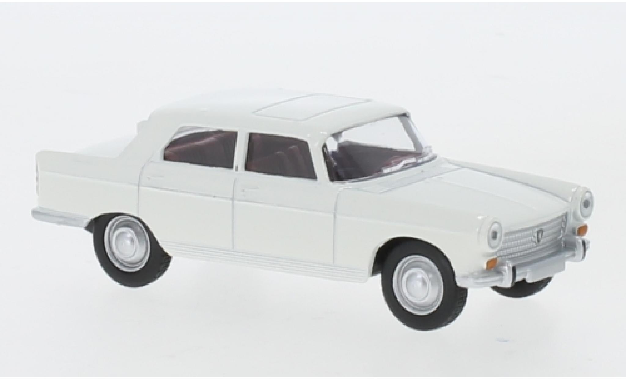 Peugeot 404 1/64 Norev bianco 1961 modellino in miniatura