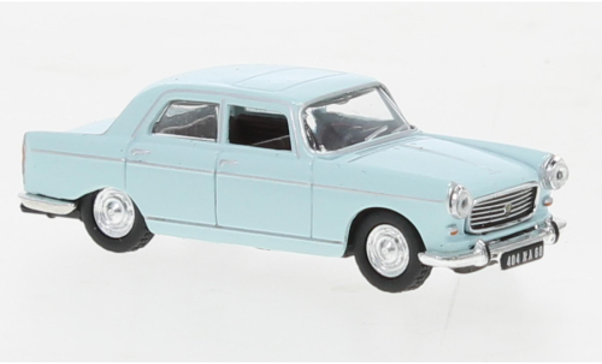 Peugeot 404 1/87 Norev blu 1968 modellino in miniatura