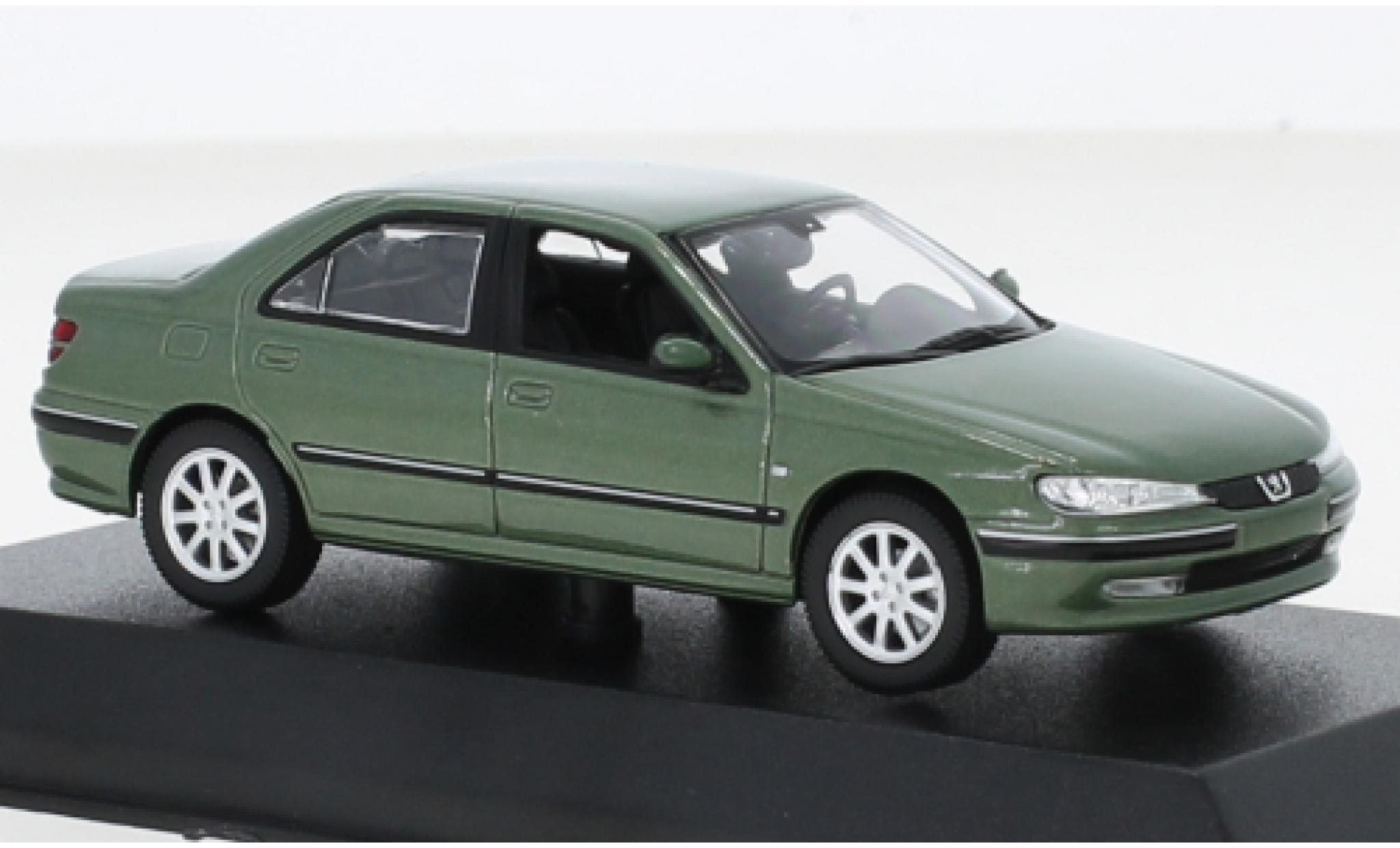 Peugeot 406 1/43 Norev metallise verde 2002 modellino in miniatura