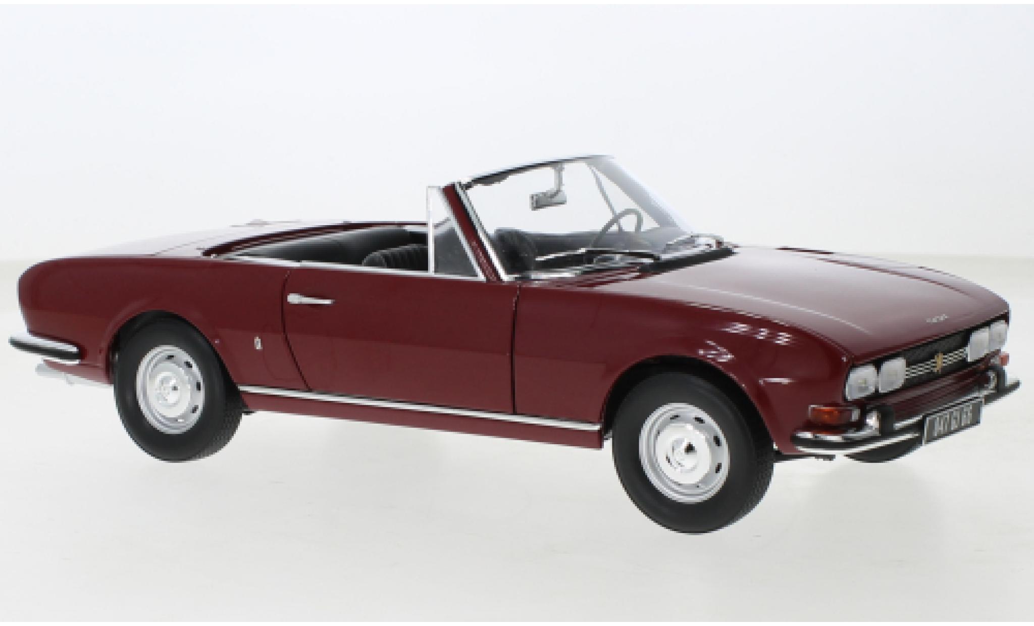 Peugeot 504 1/18 Norev cabriolet rosso foncé 1969 modellino in miniatura