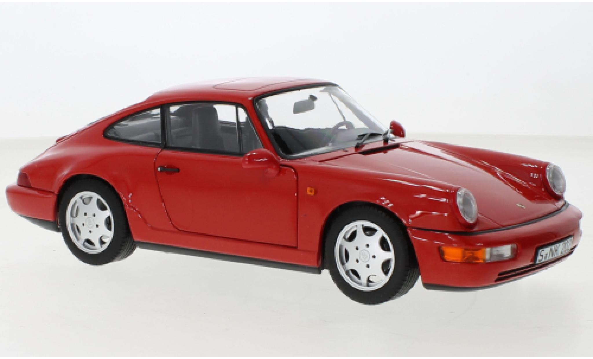 Porsche 964 1/18 Norev 911  Carrera 2 rosso 1990 modellino in miniatura