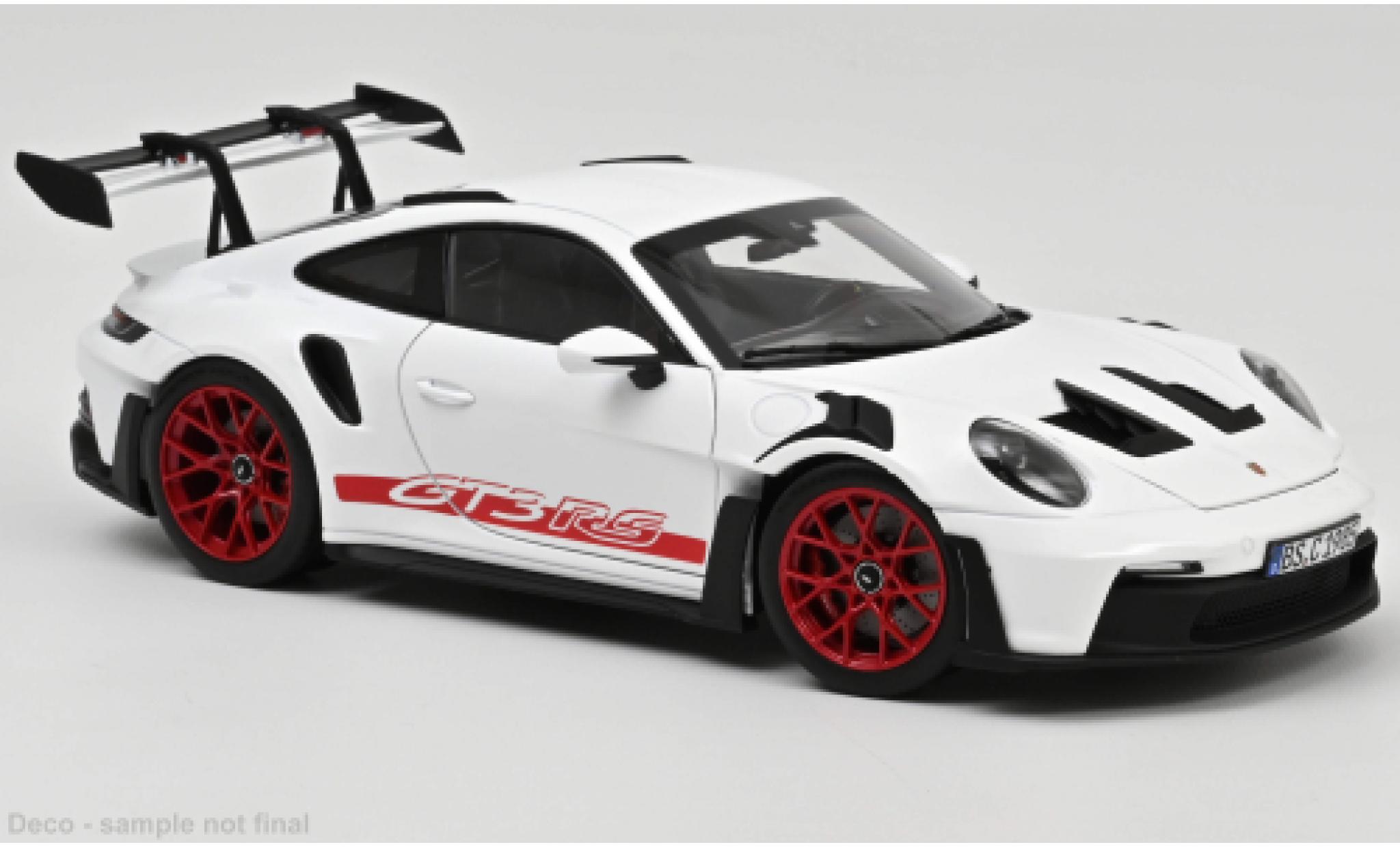 Porsche 992 GT3 R 1/18 Norev 911  S bianco/rosso 2020 modellino in miniatura