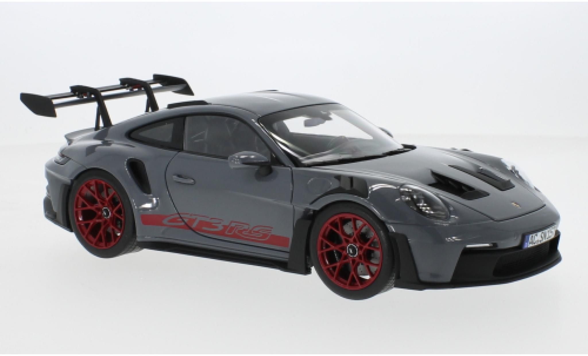 Porsche 992 GT3 R 1/18 Norev 911  S grigio/rosso 2020 modellino in miniatura