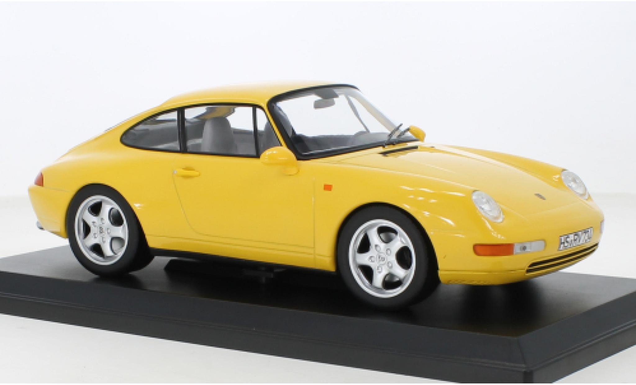 Porsche 993 1/18 Norev 911  Carrera giallo 1994 modellino in miniatura