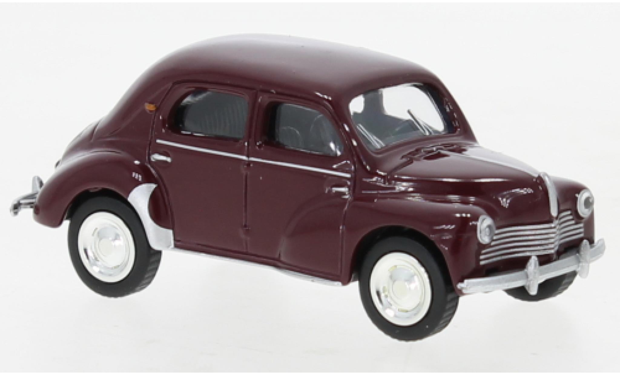 Renault 4CV 1/64 Norev rosso 1950 modellino in miniatura