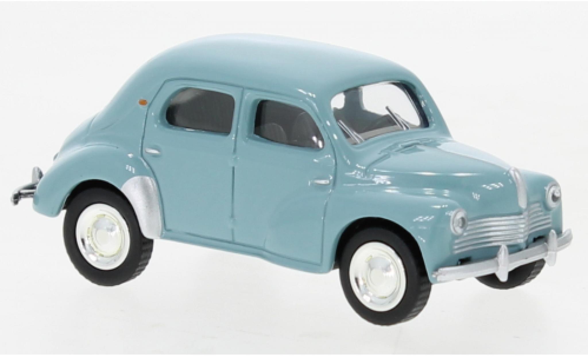 Renault 4CV 1/64 Norev blu 1952 modellino in miniatura
