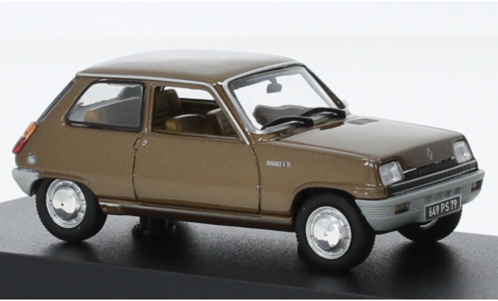 Renault 5 1/43 Norev TL metallise brun 1974 modellino in miniatura