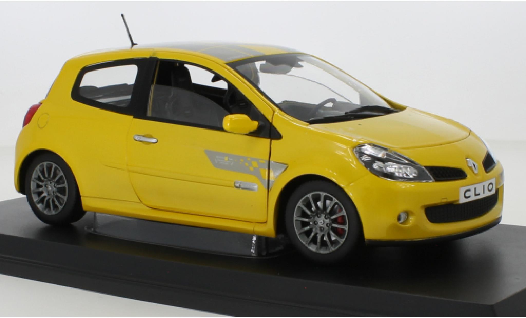Renault Clio 1/18 Norev RS F1-Team metallise giallo/Décorer 2007 modellino in miniatura