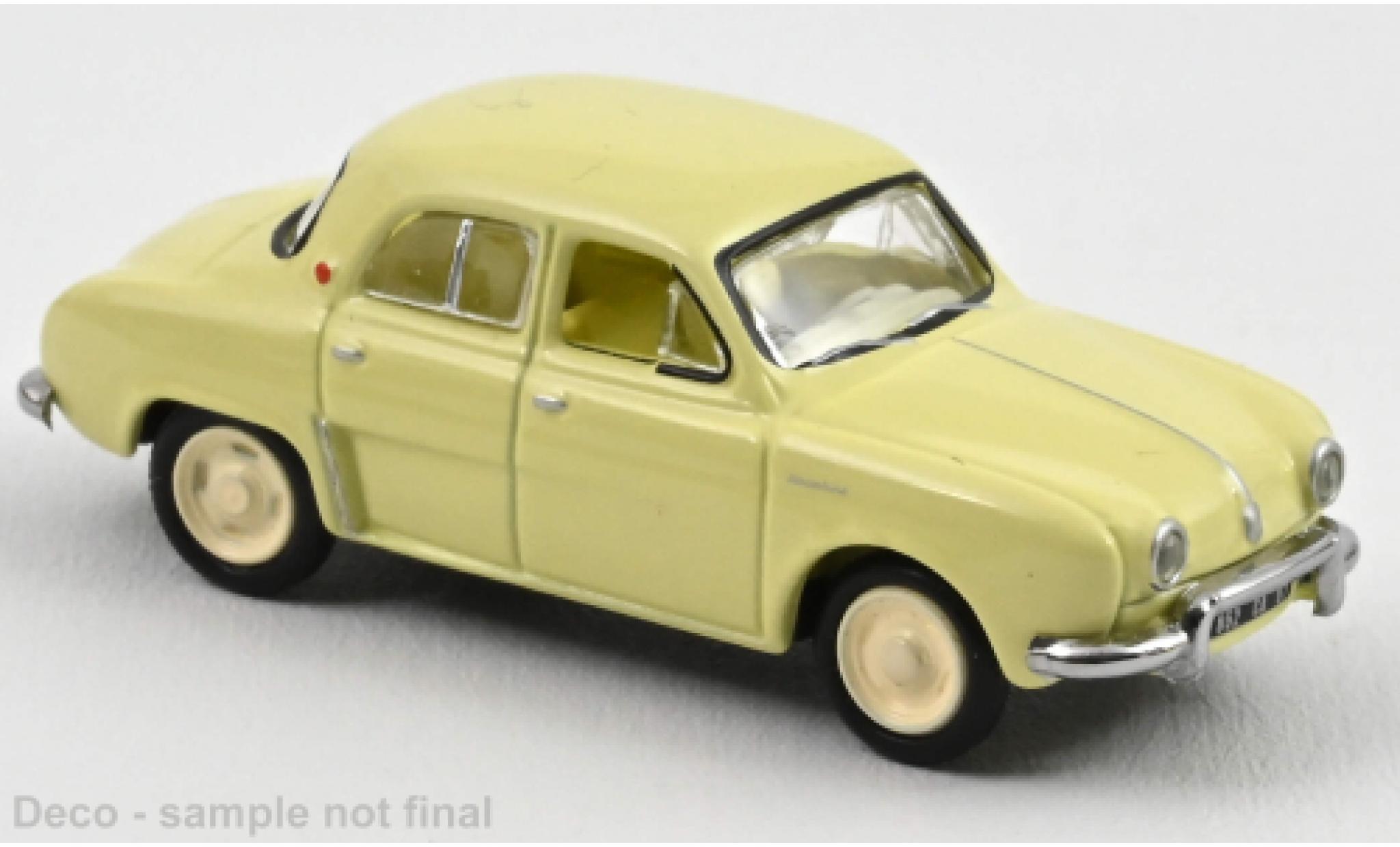 Renault Dauphine 1/87 Norev giallo clair 1956 modellino in miniatura
