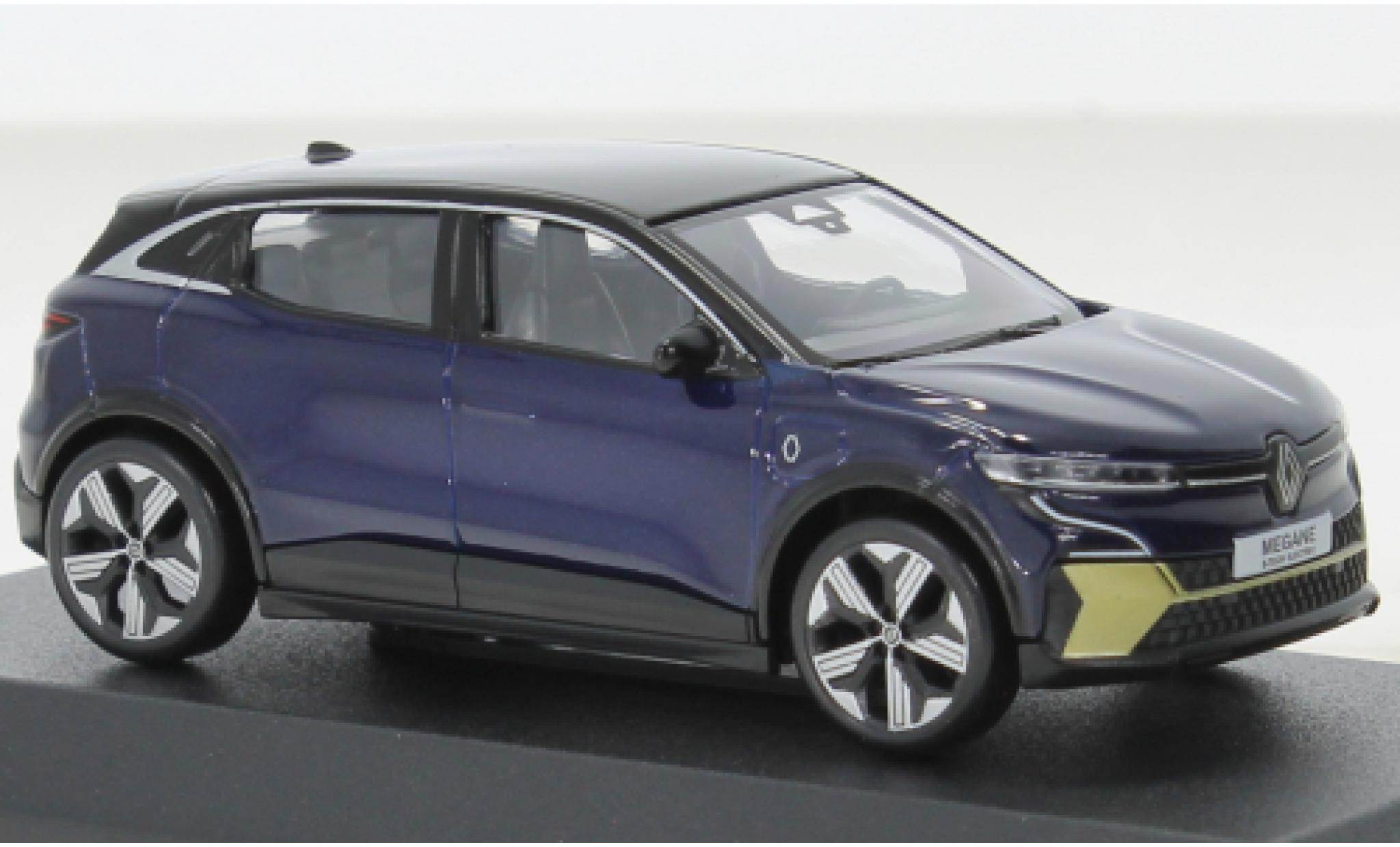 Renault Megane 1/43 Norev E-Tech metallise blu/nero 2022 modellino in miniatura