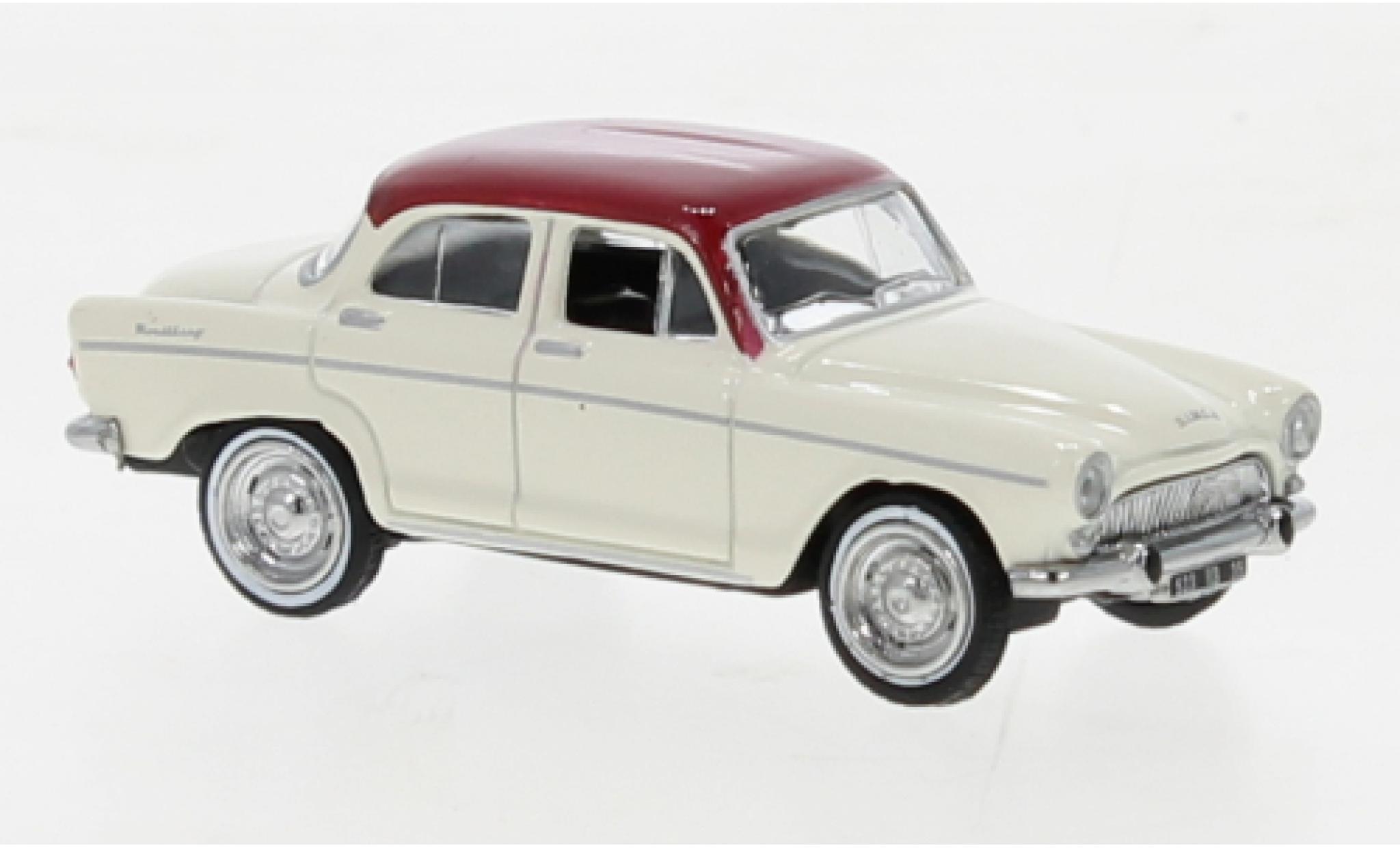 Simca Aronde 1/87 Norev Montlhery beige/rosso 1962 modellino in miniatura