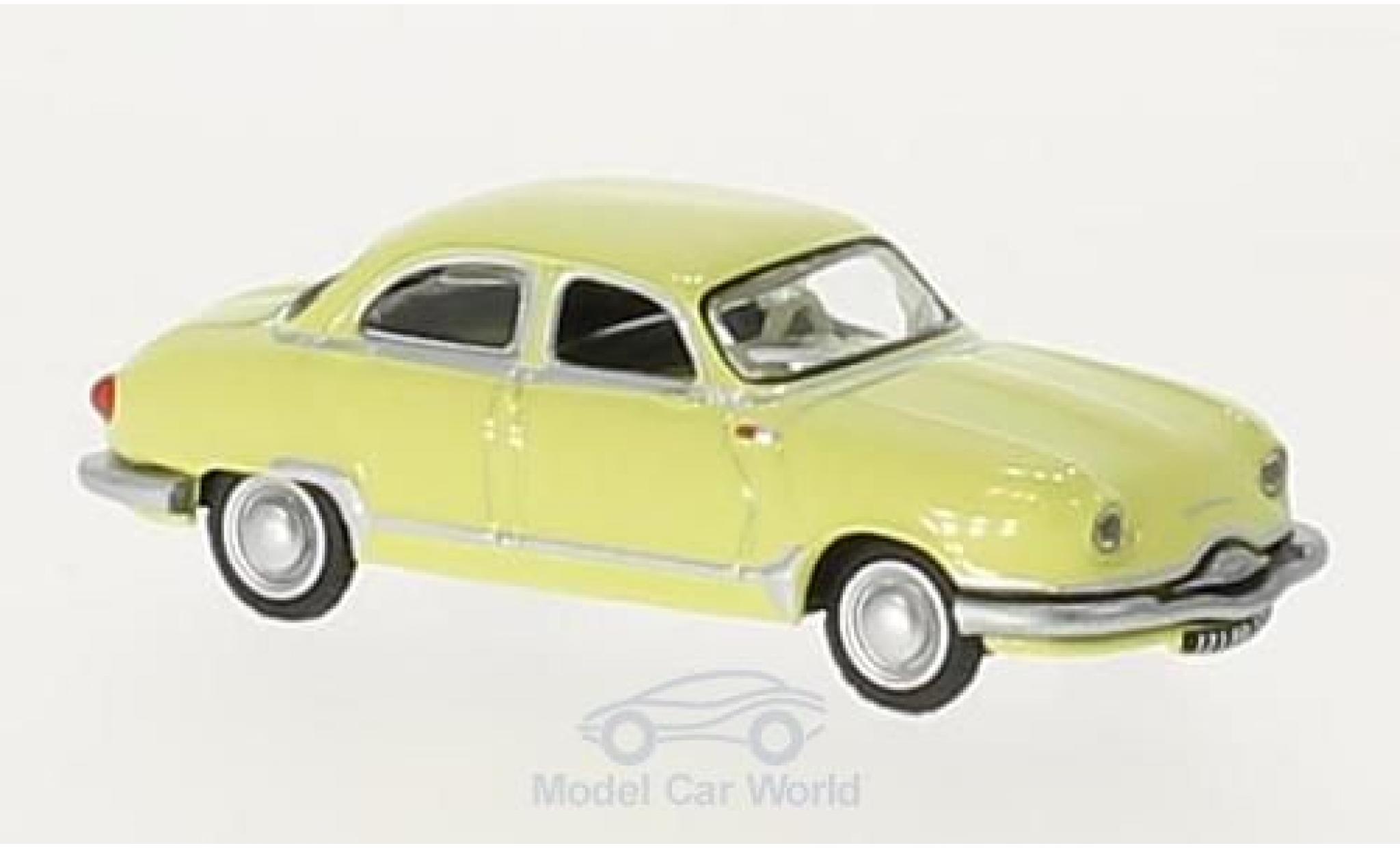 Panhard Dyna 1/87 Norev Z12 giallo 1957 modellino in miniatura