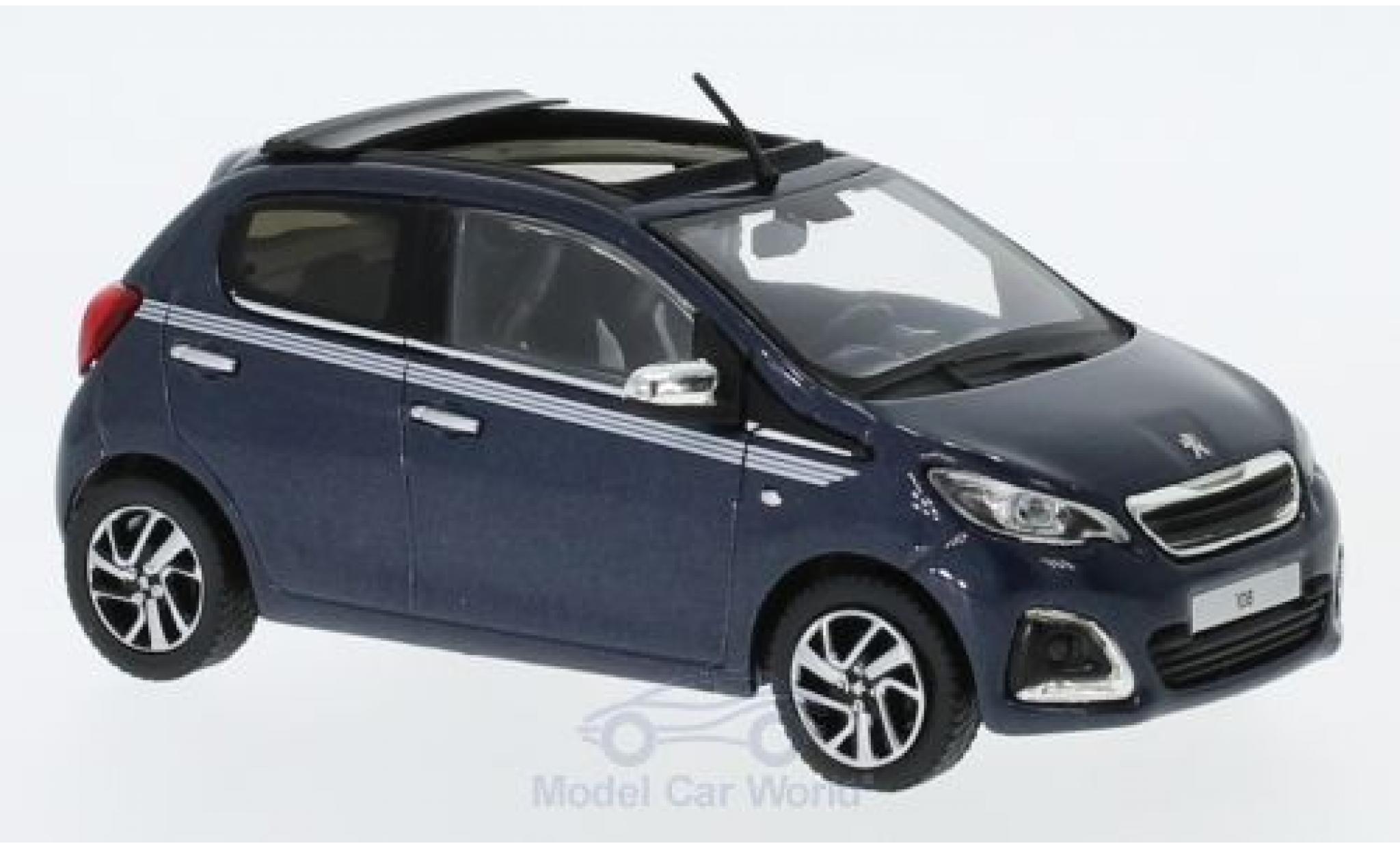 Peugeot 108 1/43 Norev TOP! Collection blu 2017 modellino in miniatura