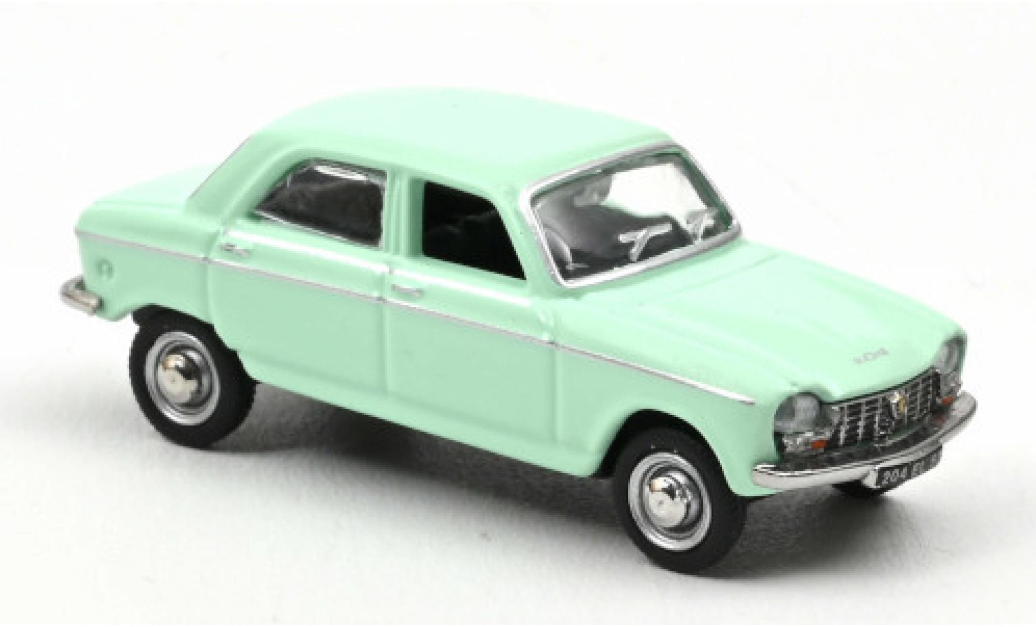 Peugeot 204 1/87 Norev verde 1966 modellino in miniatura