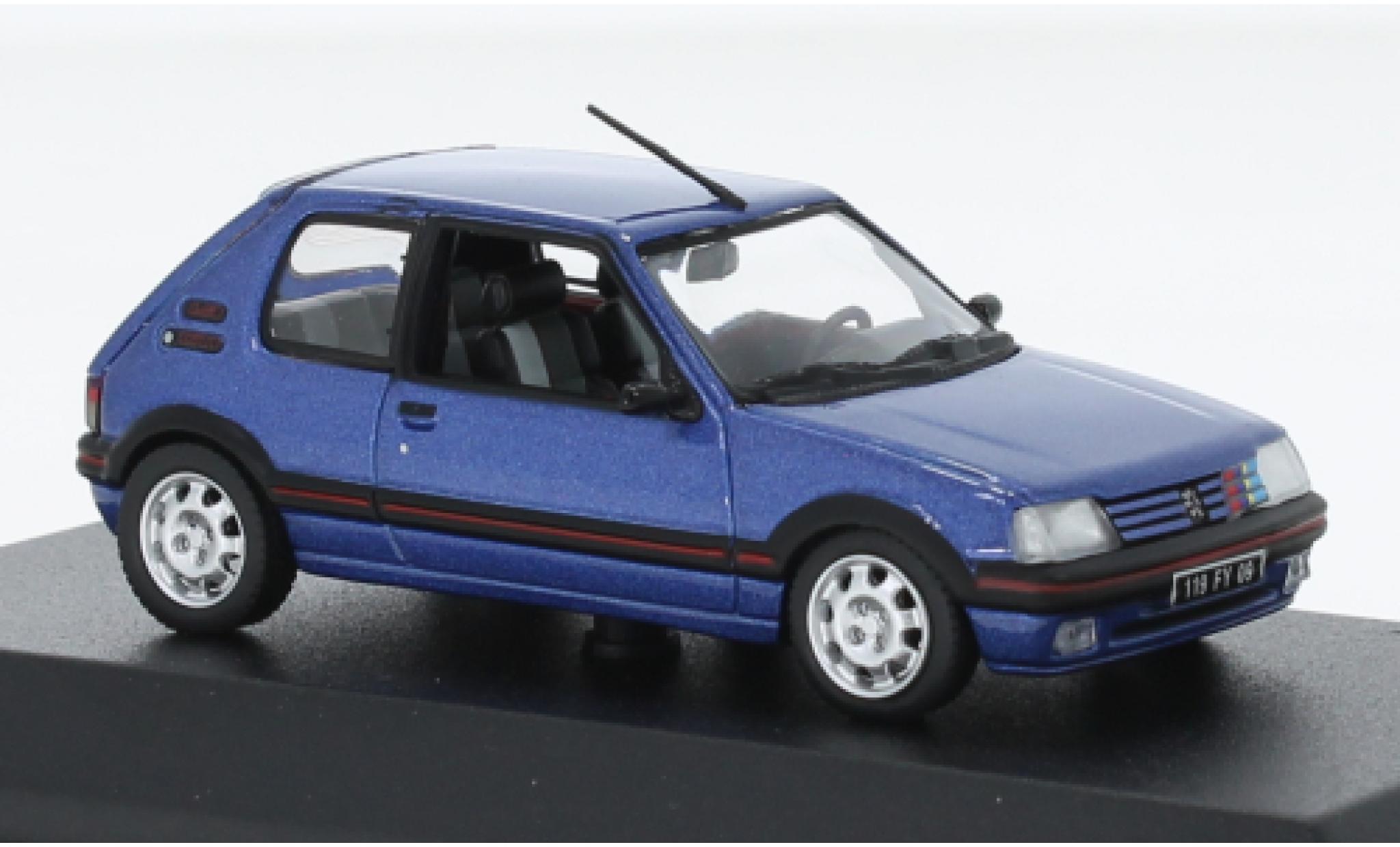 Peugeot 205 1/43 Norev GTI 1.9 metallise blau 1992 1:43 modellino in miniatura