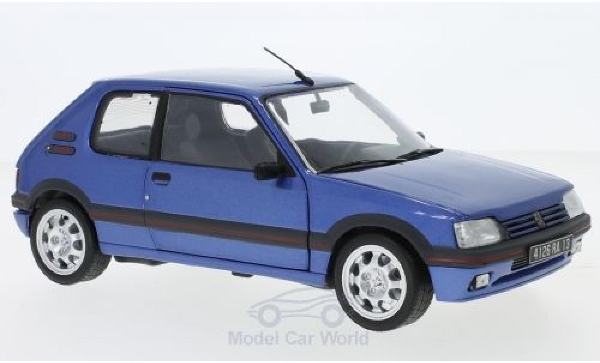 Peugeot 205 GTI 1/18 Norev GTi 1.9 metallico blu 1992 modellino in miniatura