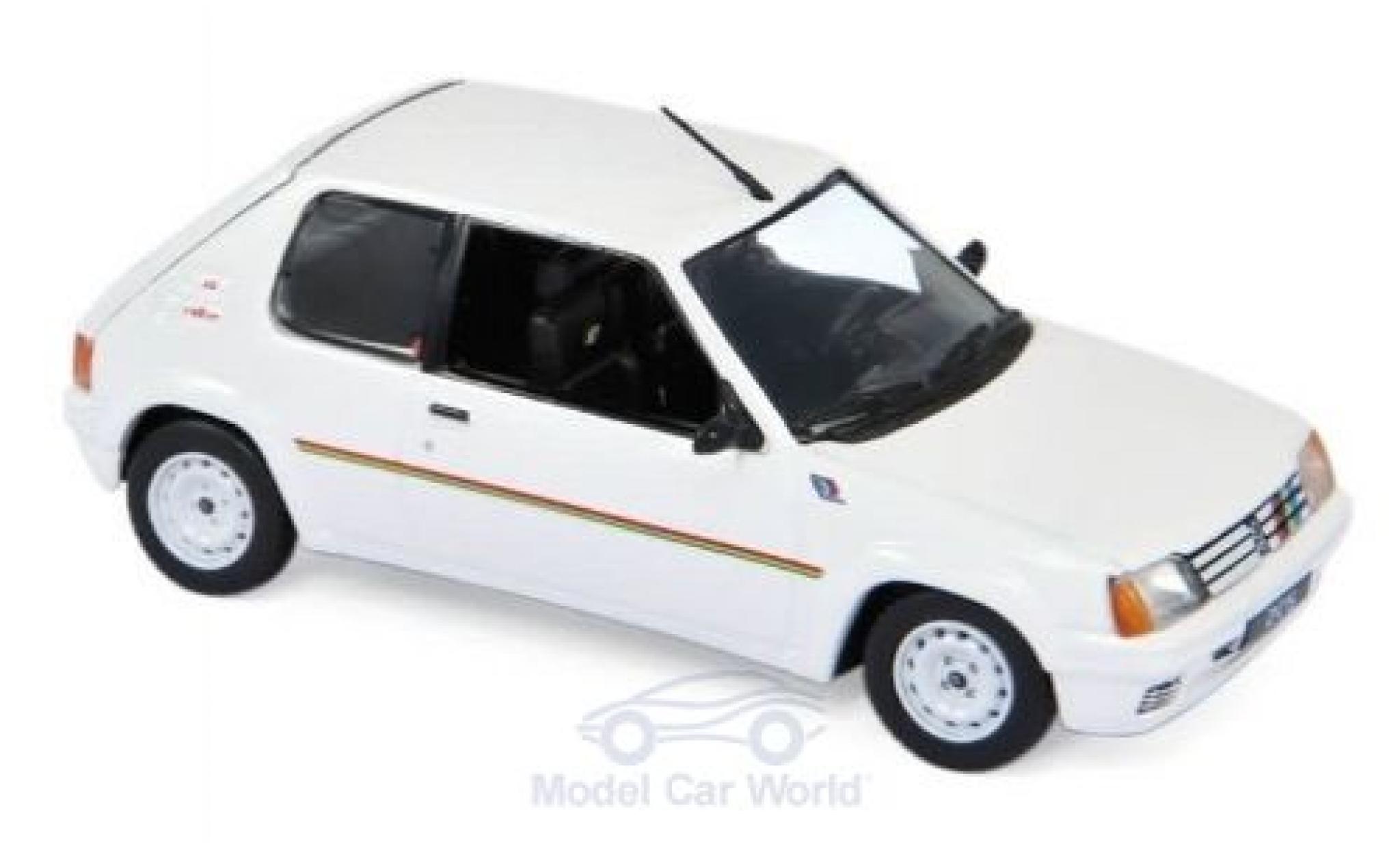 Peugeot 205 1/43 Norev Rallye bianco/Dekor 1988 modellino in miniatura