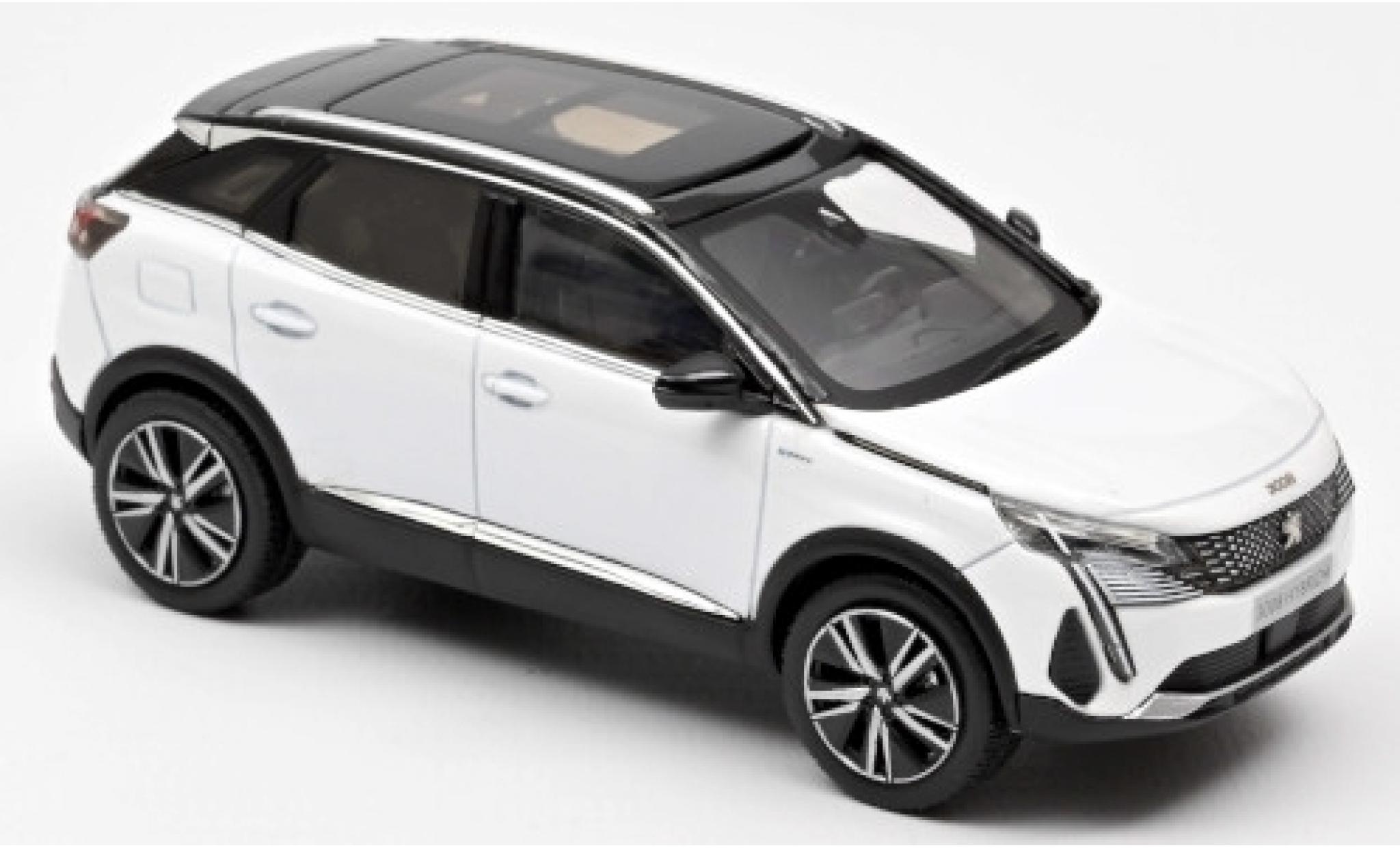 Peugeot 3008 1/43 Norev GT Hybrid4 metallico bianco 2020 modellino in miniatura