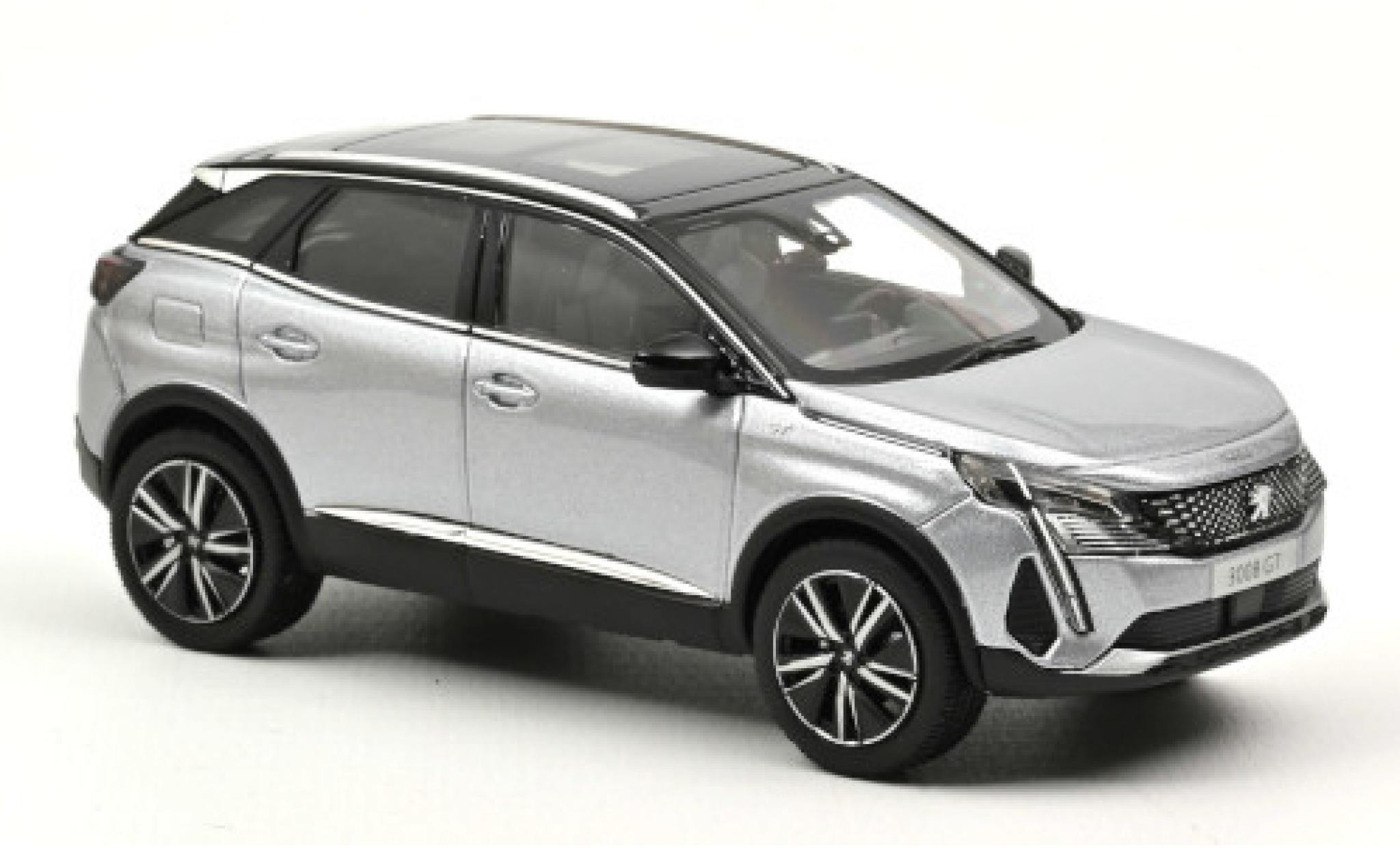 Peugeot 3008 1/43 Norev GT metallico grigio 2021 modellino in miniatura