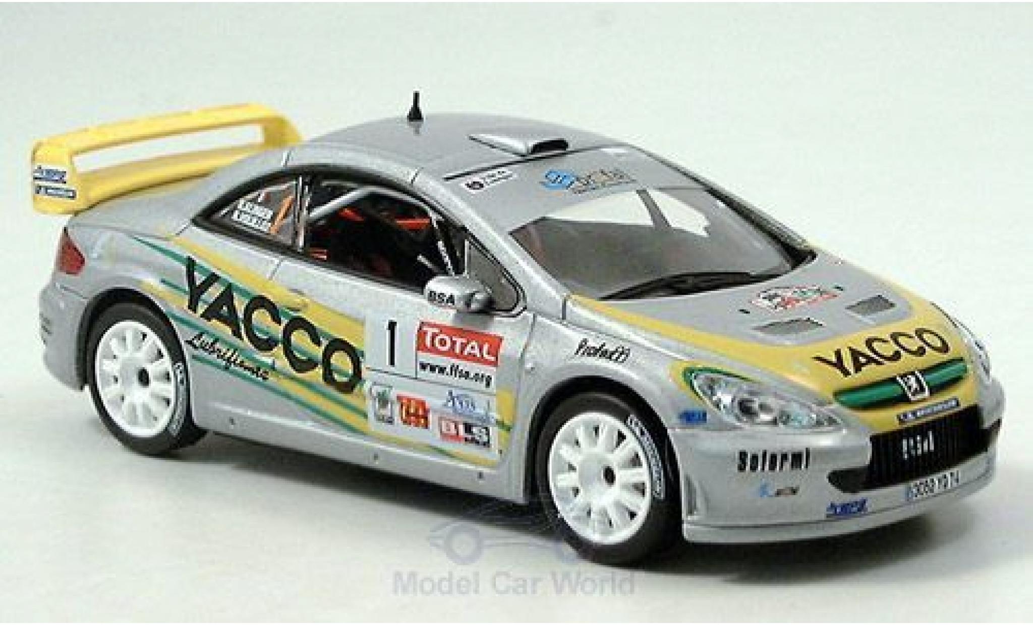 Peugeot 307 WRC 1/43 Norev WRC No.1 Yacco Vouilloz/Kunger modellino in miniatura