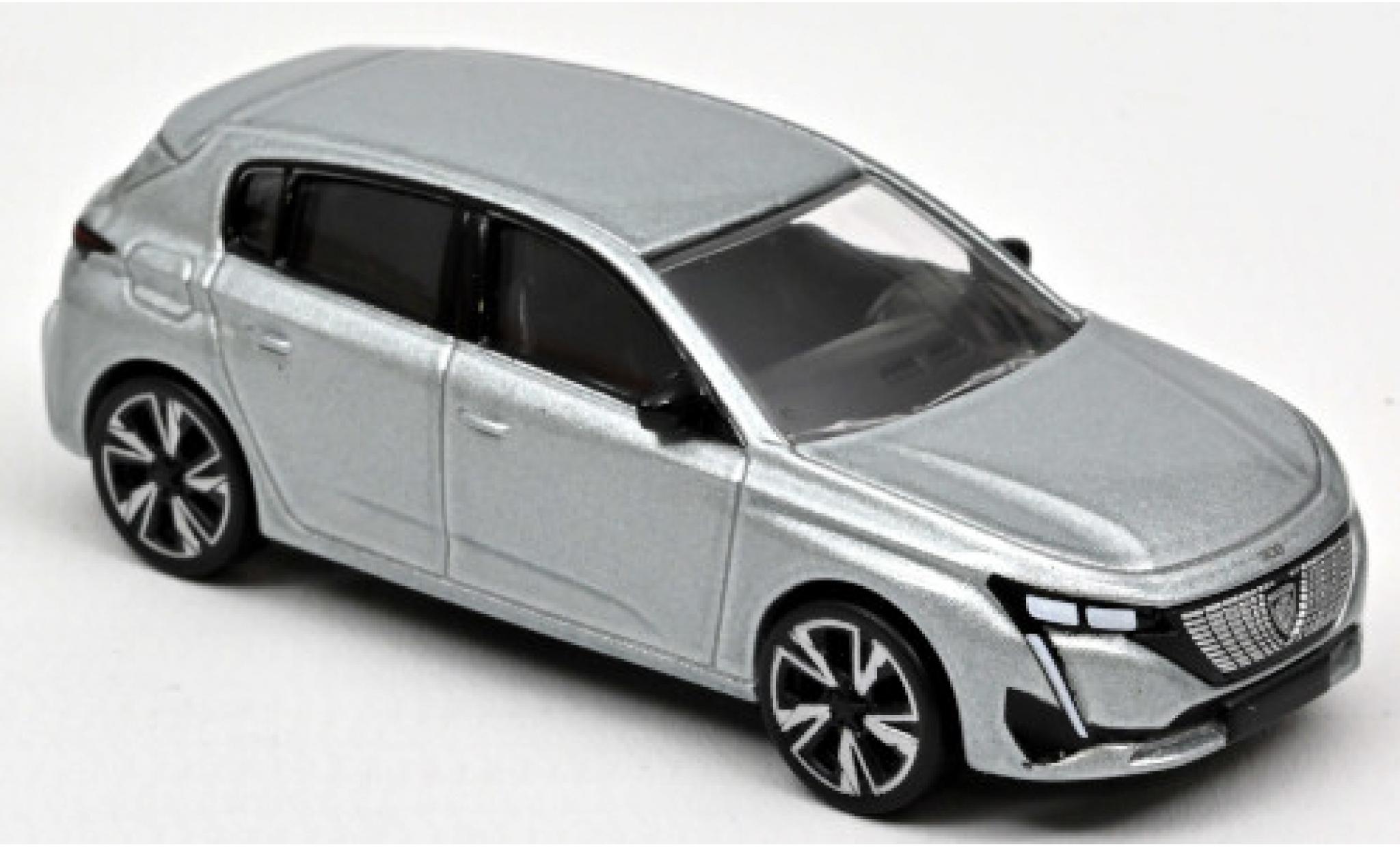 Peugeot 308 1/64 Norev metallico grigio 2021 modellino in miniatura
