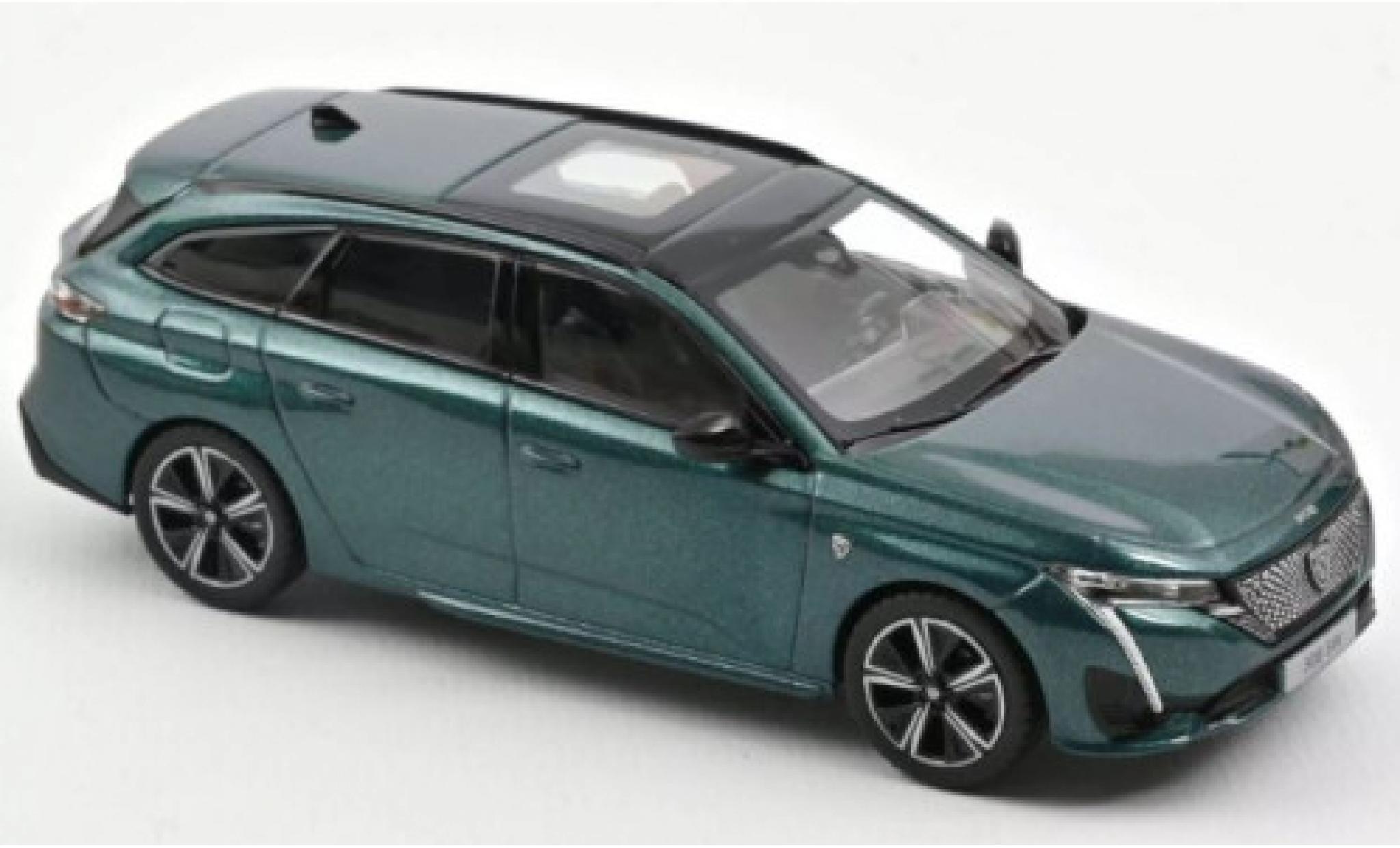 Peugeot 308 1/43 Norev SW GT metallico türkis 2021 modellino in miniatura