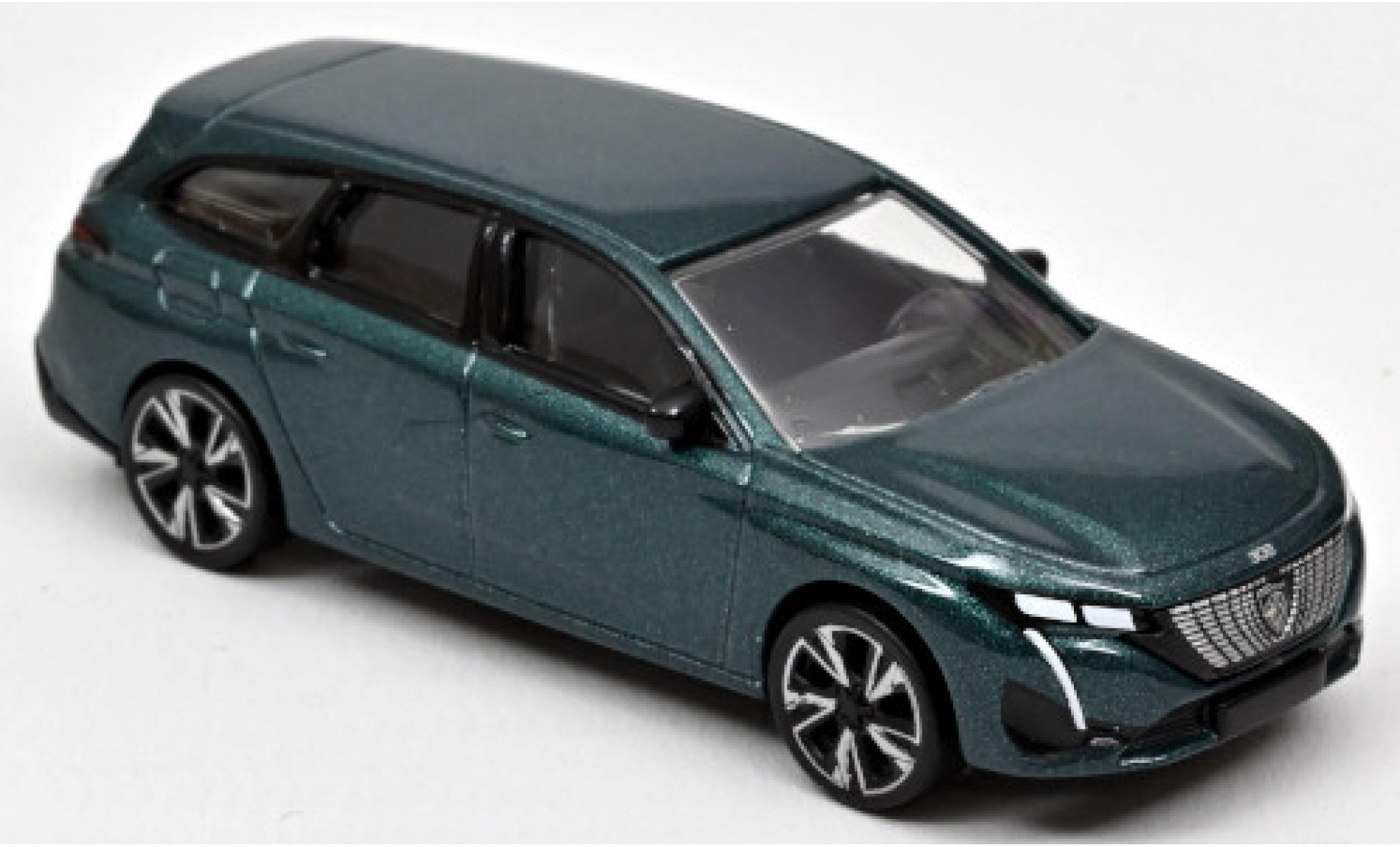 Peugeot 308 1/64 Norev SW metallico verde 2021 modellino in miniatura